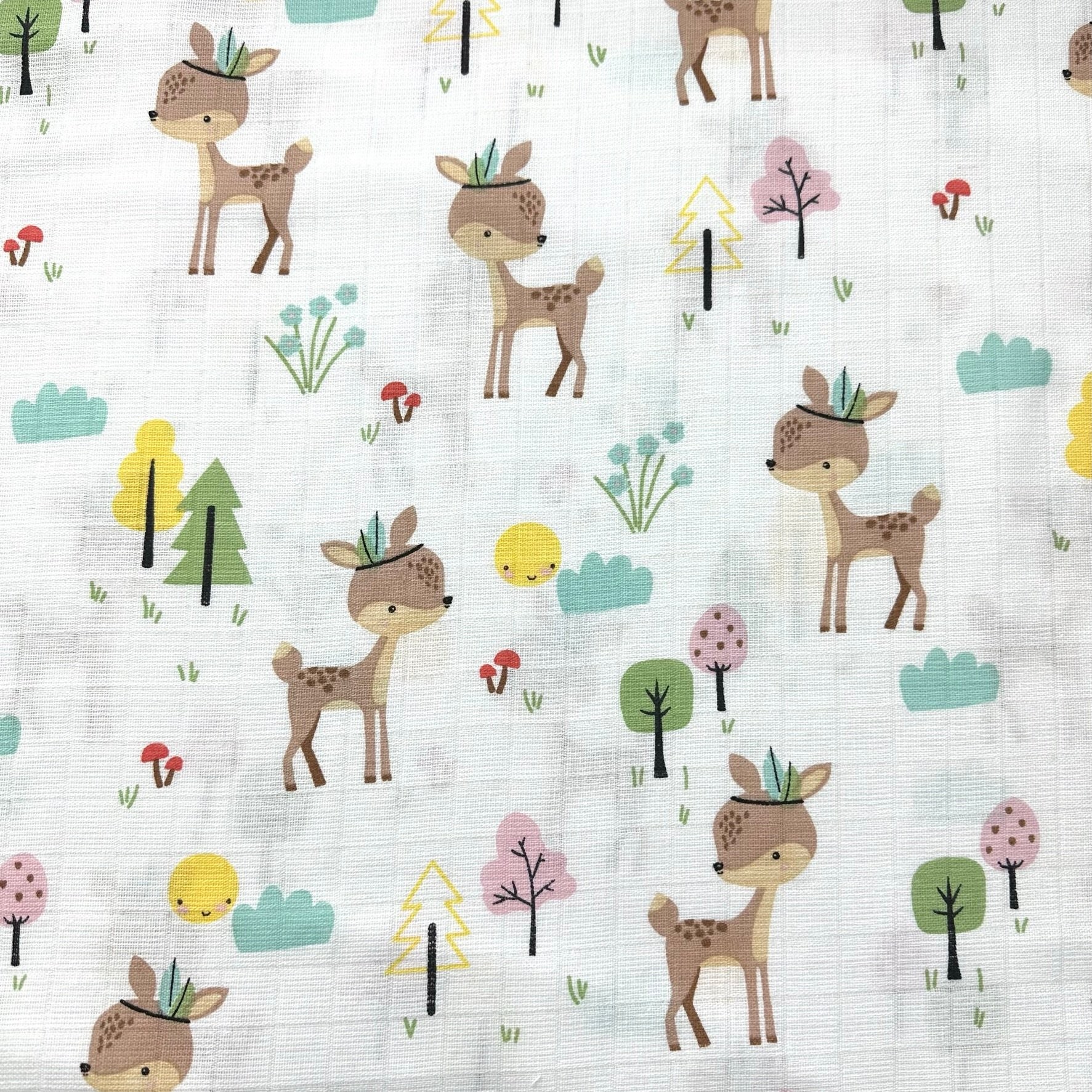 Happy Gazelle Muslin Cloth Fabric