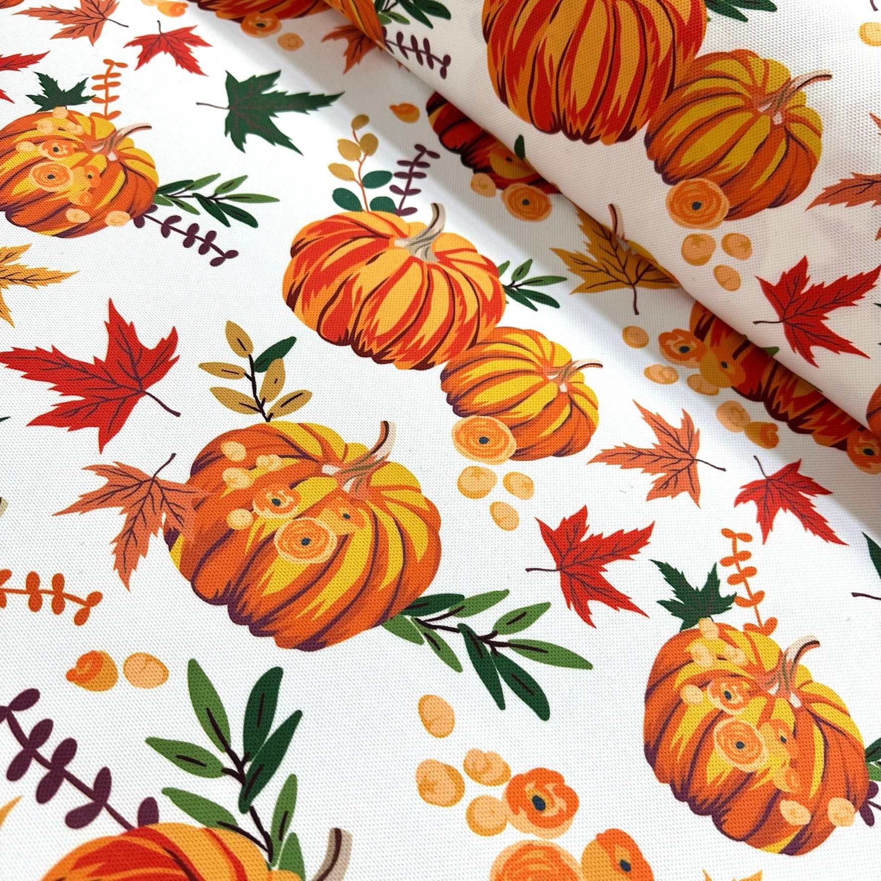 Orange Pumpkin Digital Printing Fabric