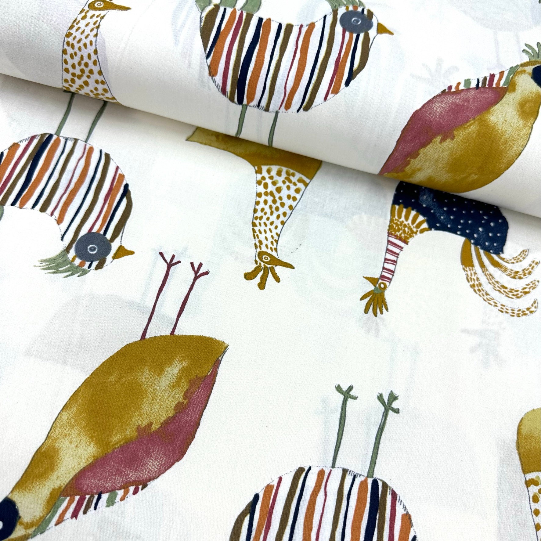 Chickens Poplin Fabric