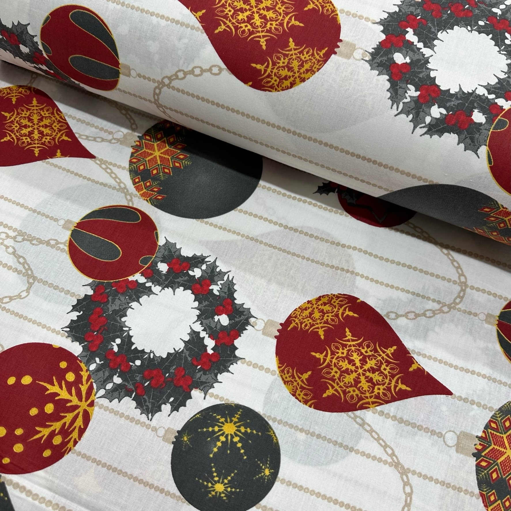 Yilbasi Decorations Poplin Fabric