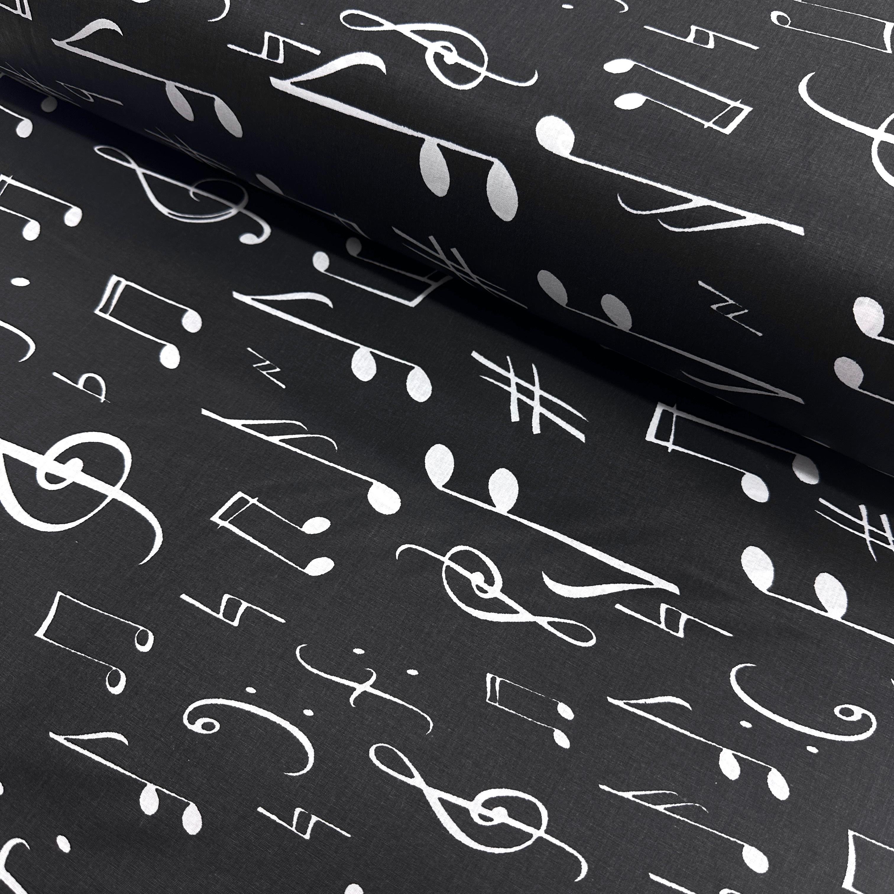 Musical Notes Poplin Fabric