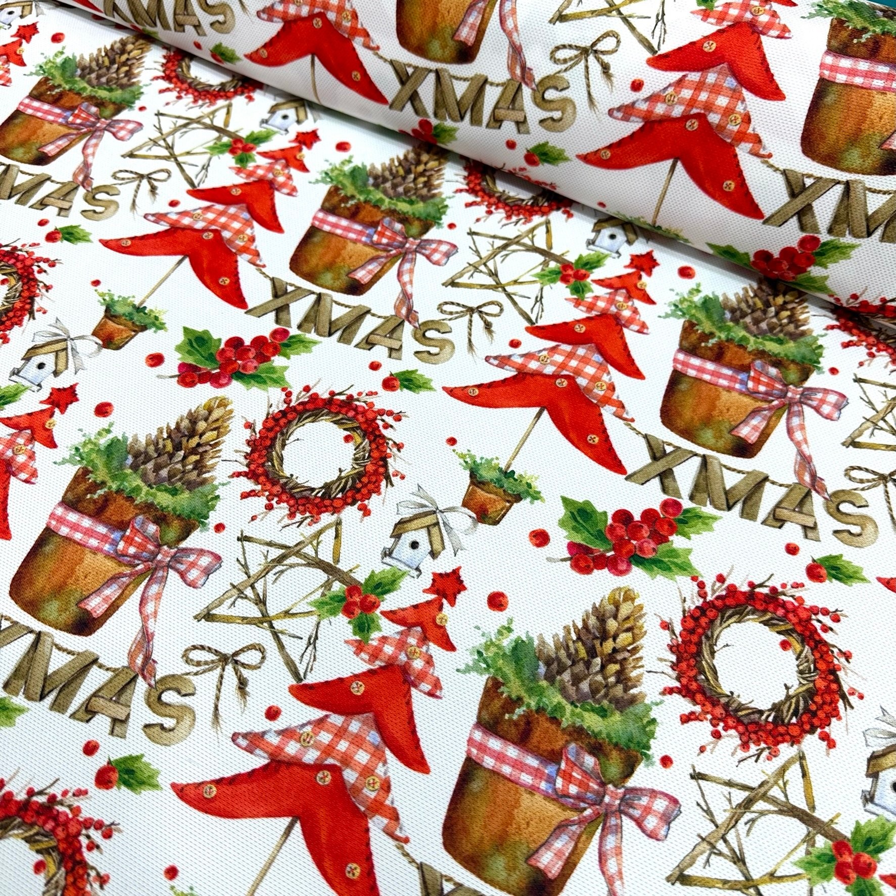 Christmas Ornament Digital Printing Fabric