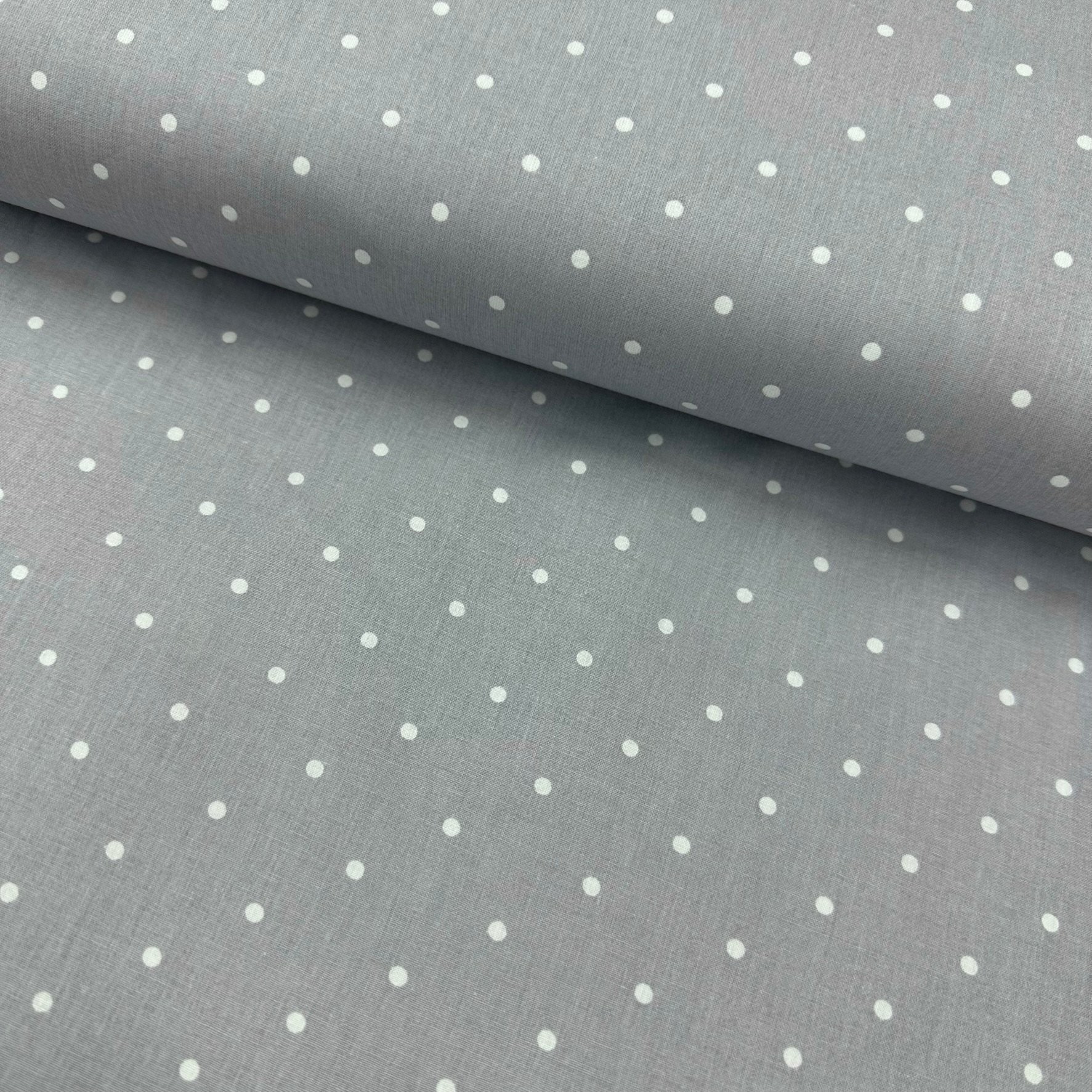 White Spots Poplin Fabric