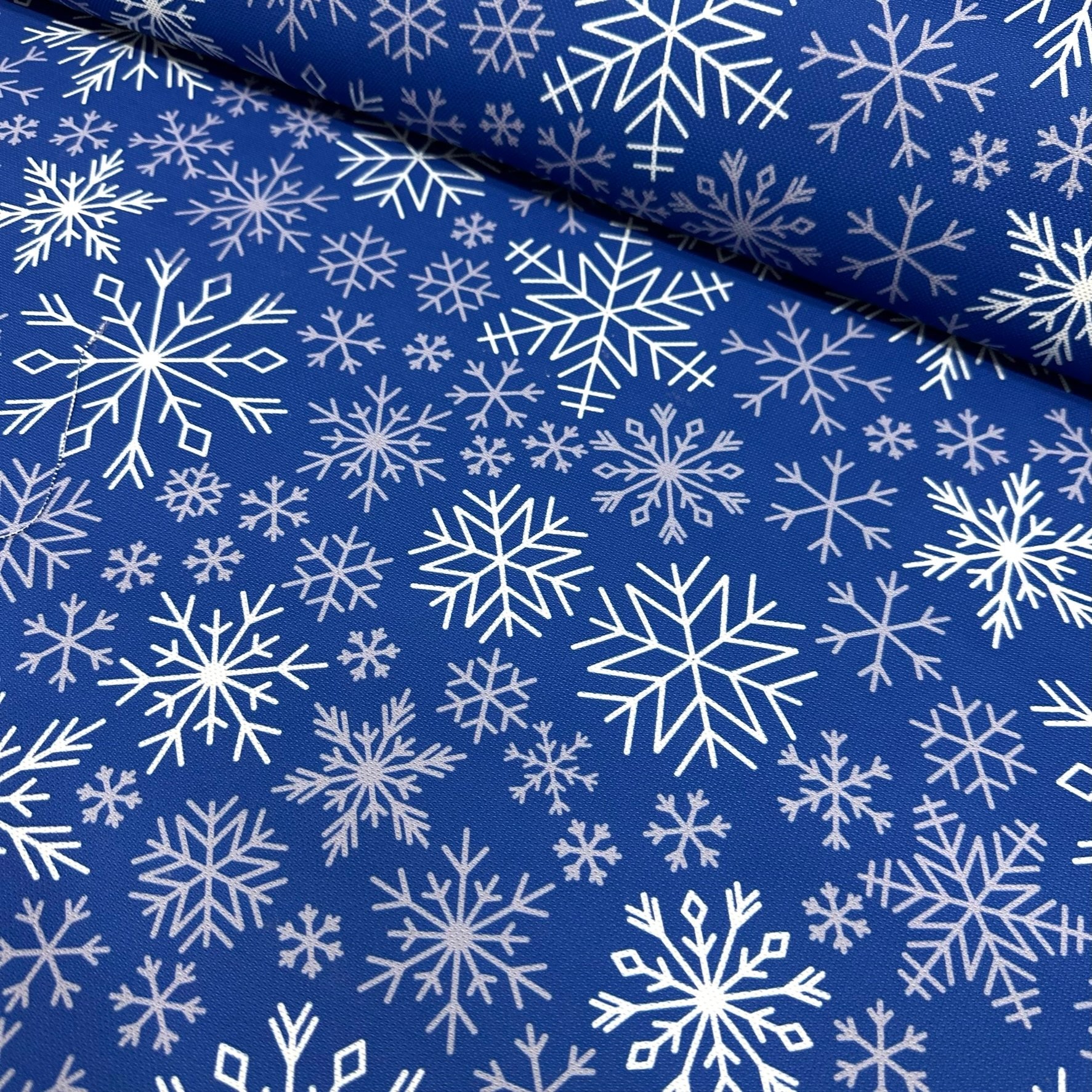 Blue Snowflakes Digital Printing Fabric