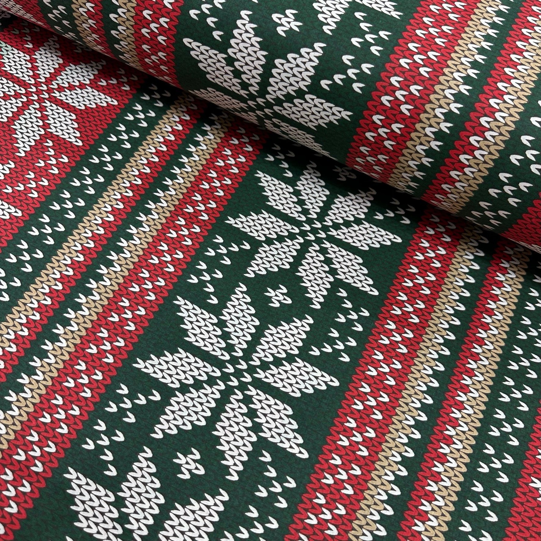 Christmas Ethnic Motifs Poplin Fabric