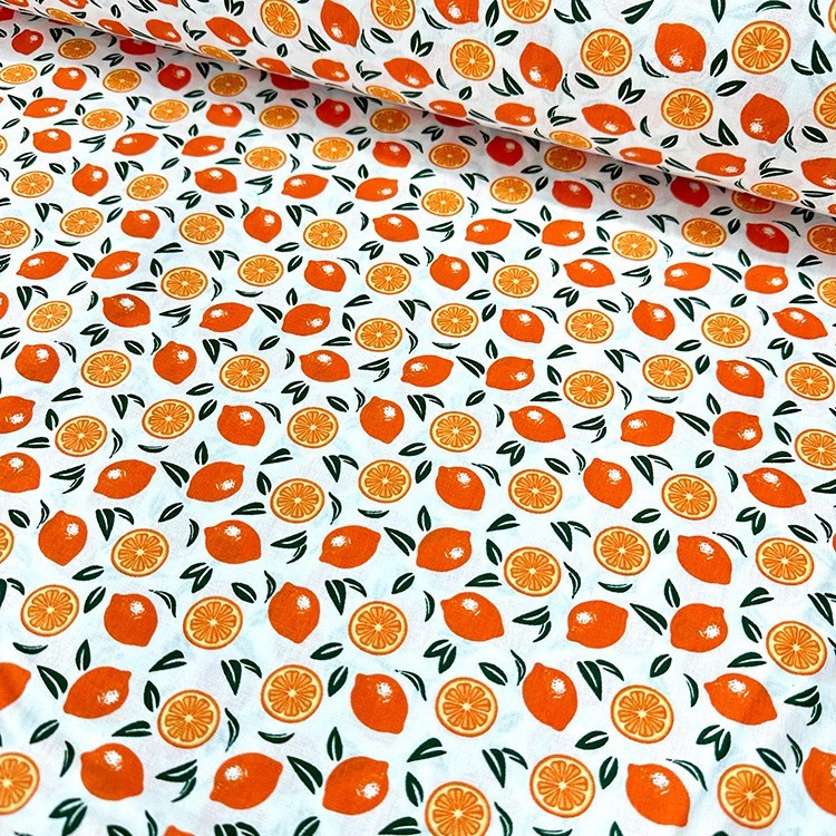 Oranges Poplin Fabric