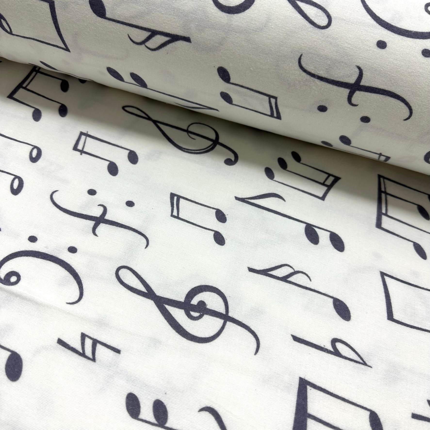Music Notes Flannel Fabric