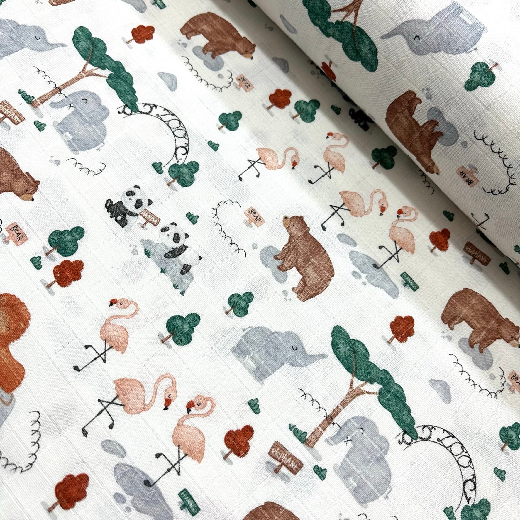 Zoo Muslin Cloth Fabric