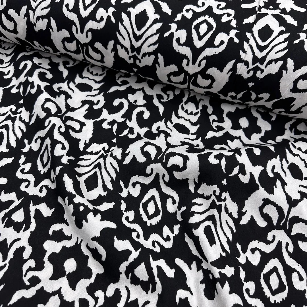 Ikat Motifs Viscose Fabric