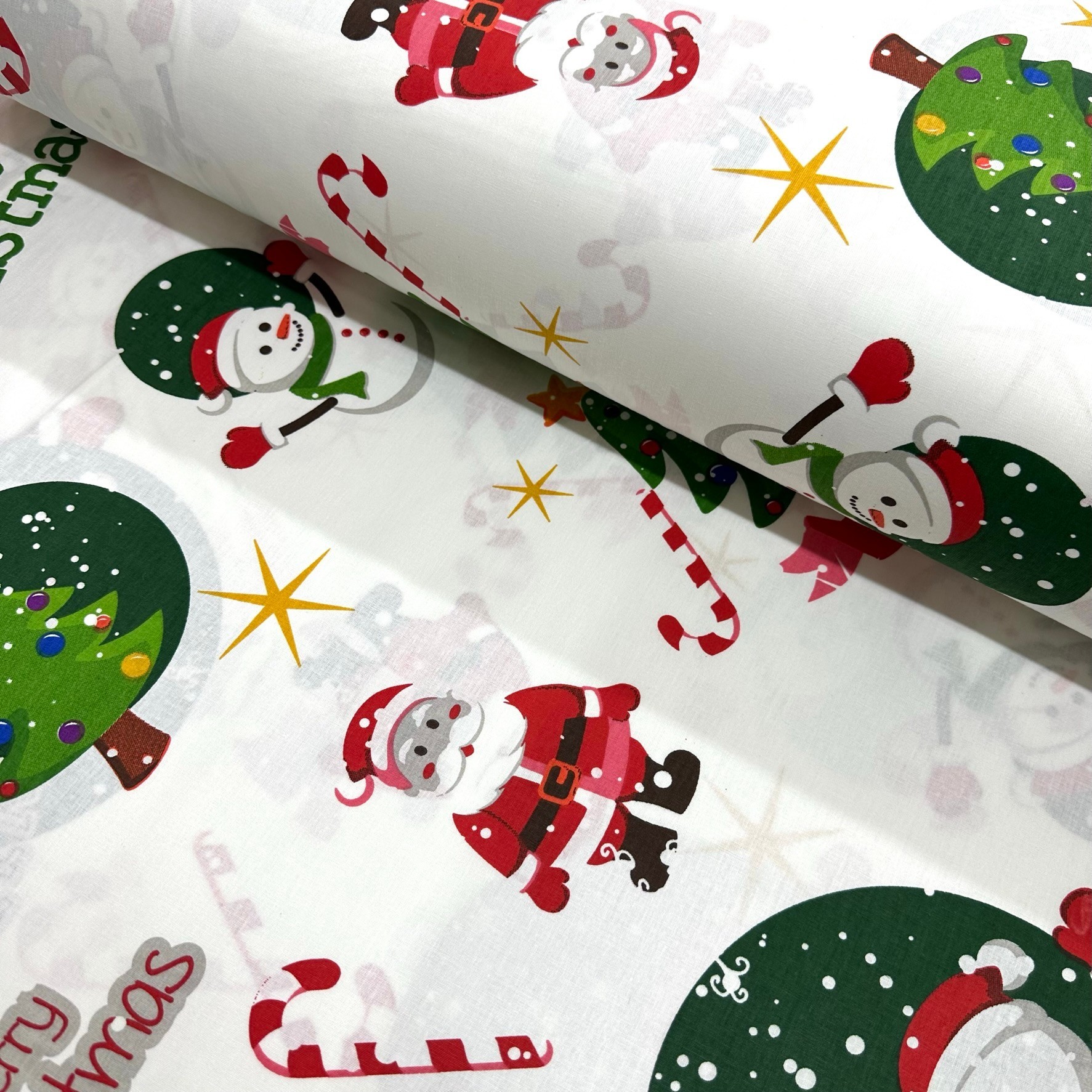 Christmas World Poplin Fabric