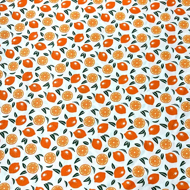 Oranges Poplin Fabric