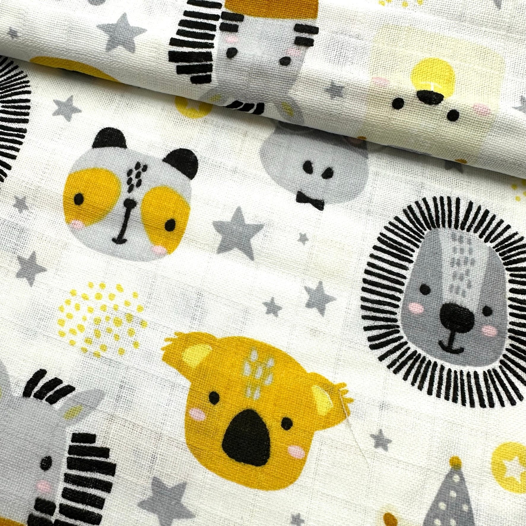 Star Animals Muslin Cloth Fabric