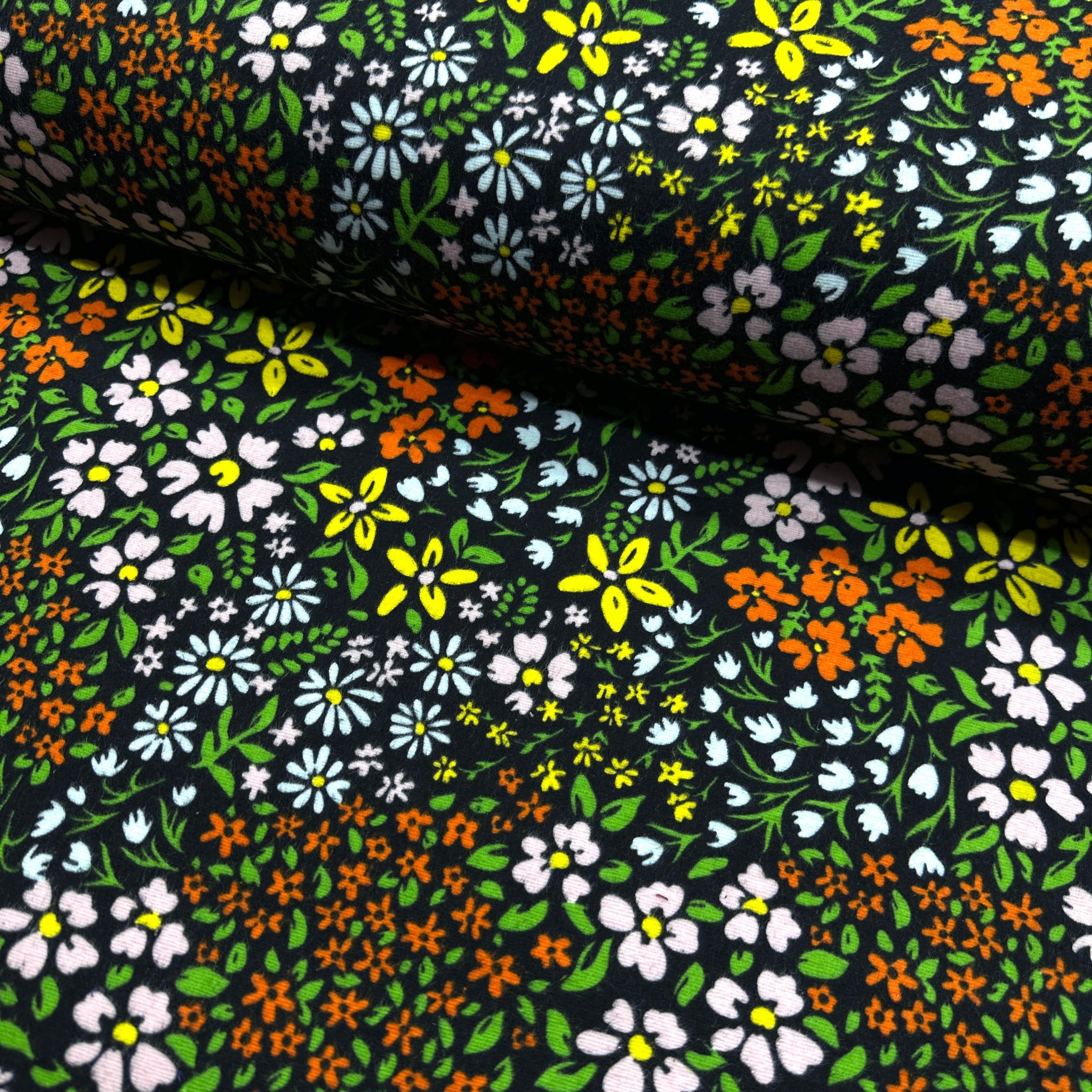 Nostalgia Flowers Divitin Flannel Fabric