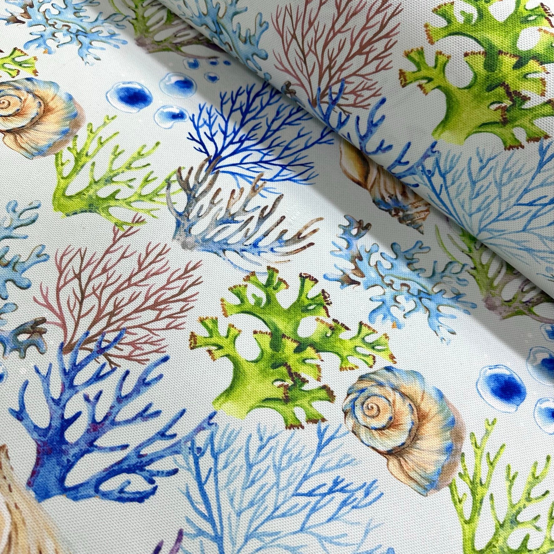 Green Corals Digital Printing Fabric