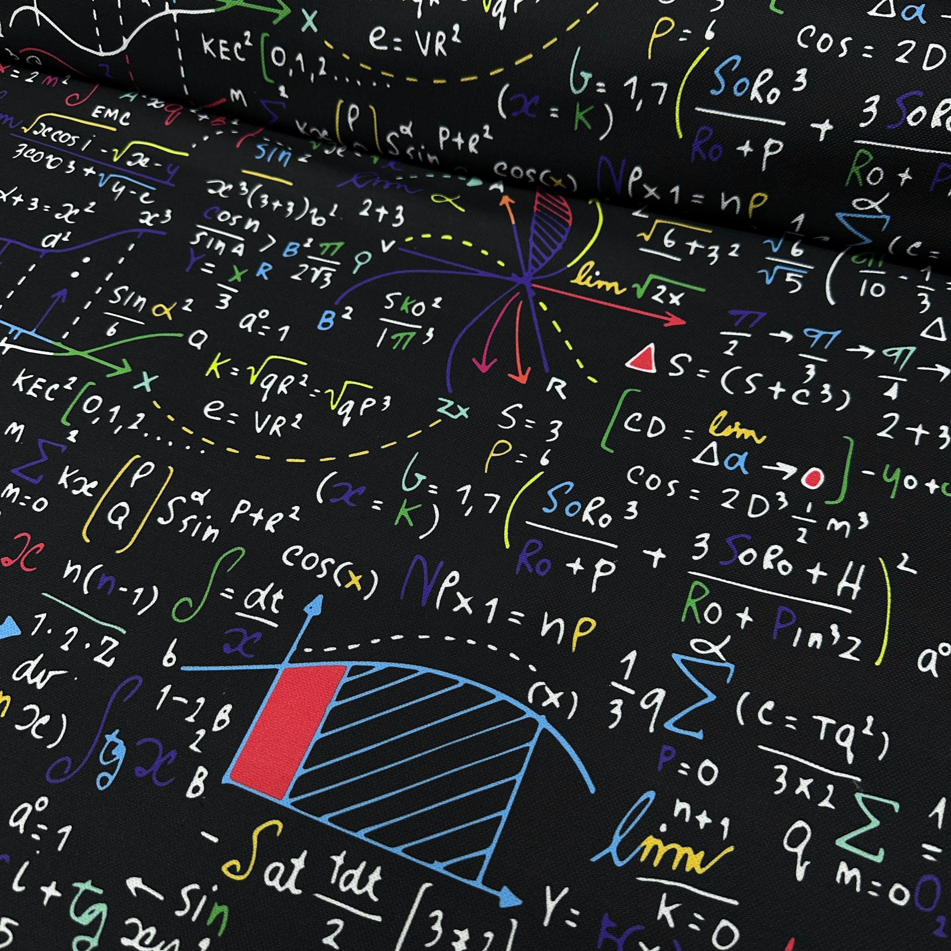 Calculus Math Digital Printing Fabric
