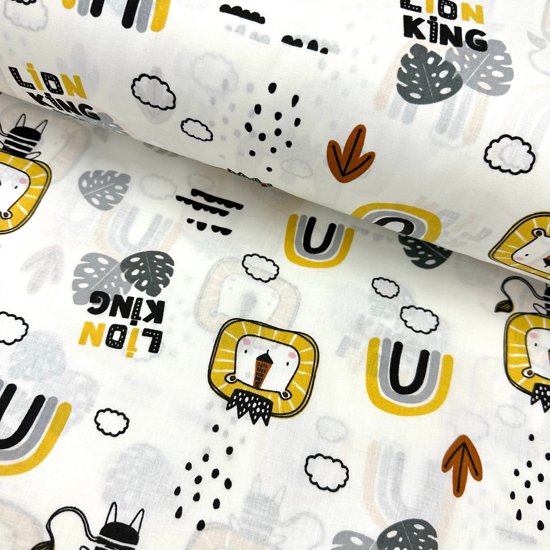 Crowning Lion Poplin Fabric