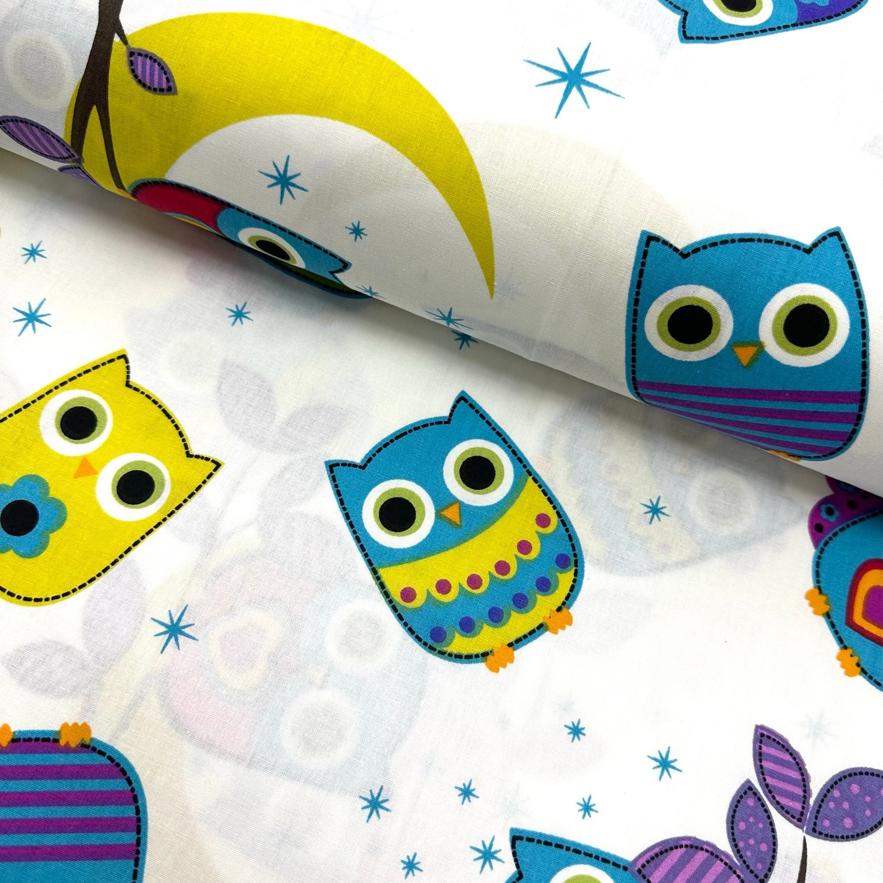 Nighter Owl Poplin Fabric