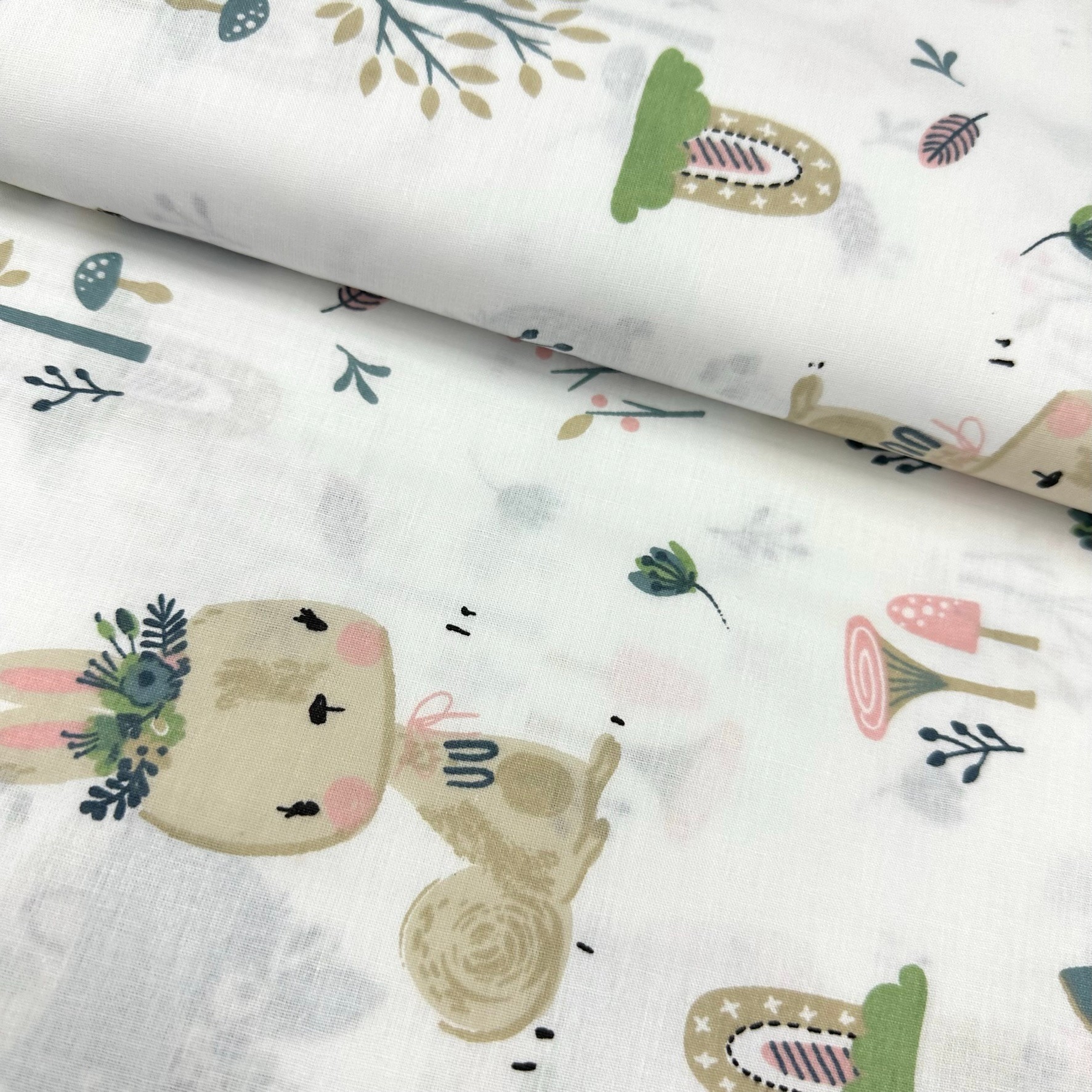 Crown Squirrel Poplin Fabric