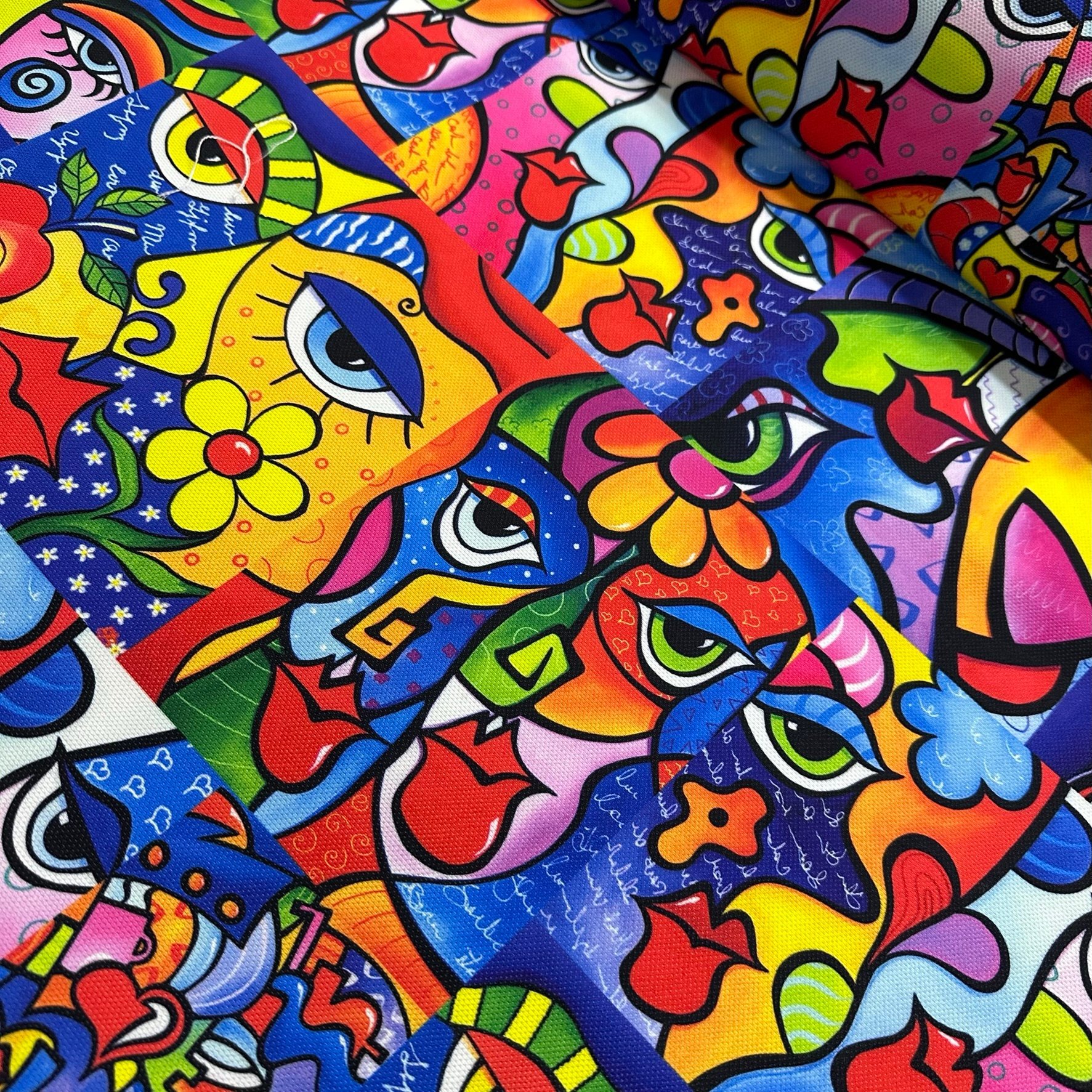 Rose Faces Digital Printing Fabric