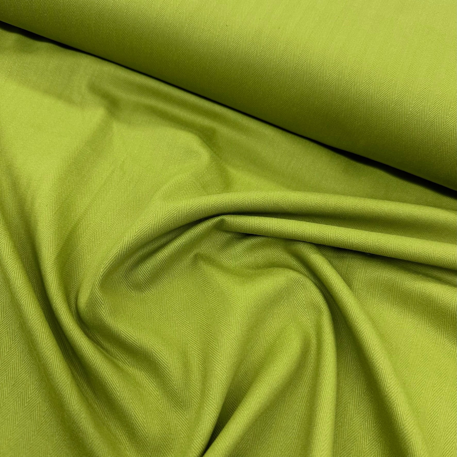 Plain Color Herringbone Cotton Linen Fabric