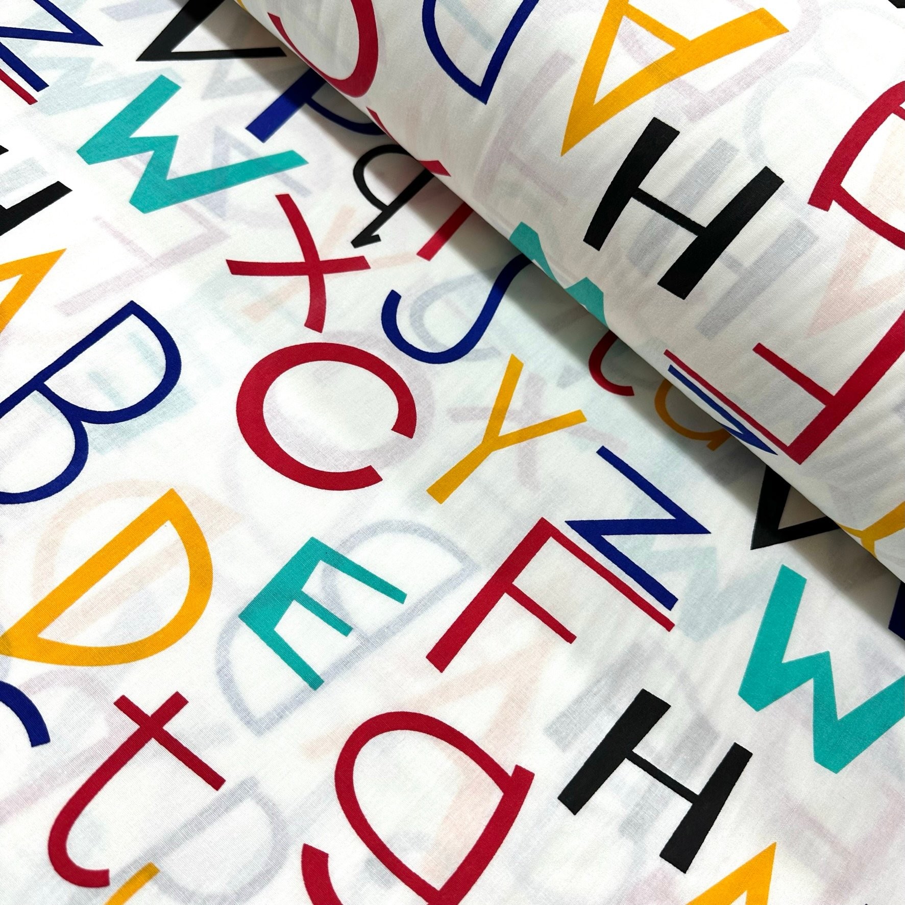 Letters Poplin Fabric