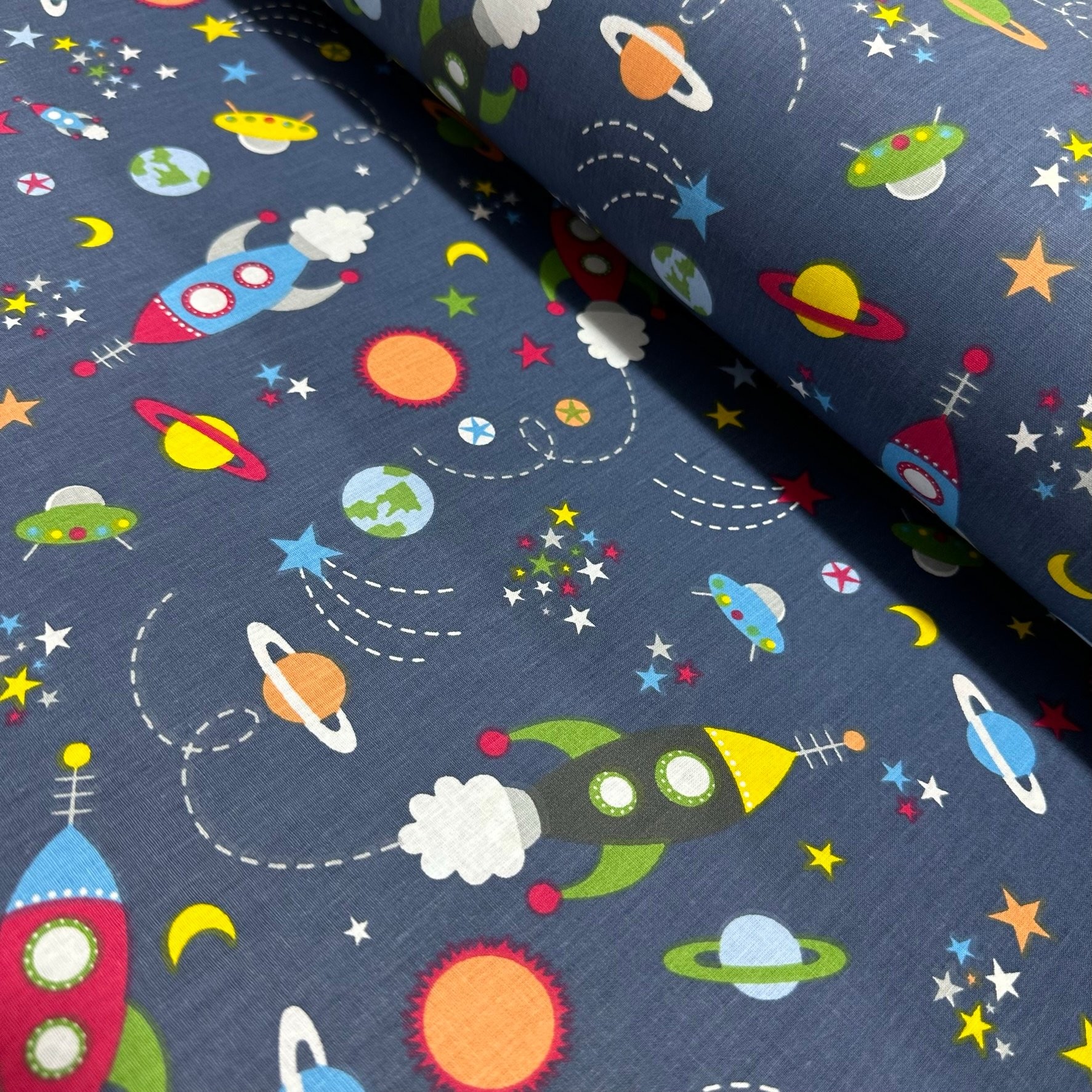 Space World Poplin Fabric
