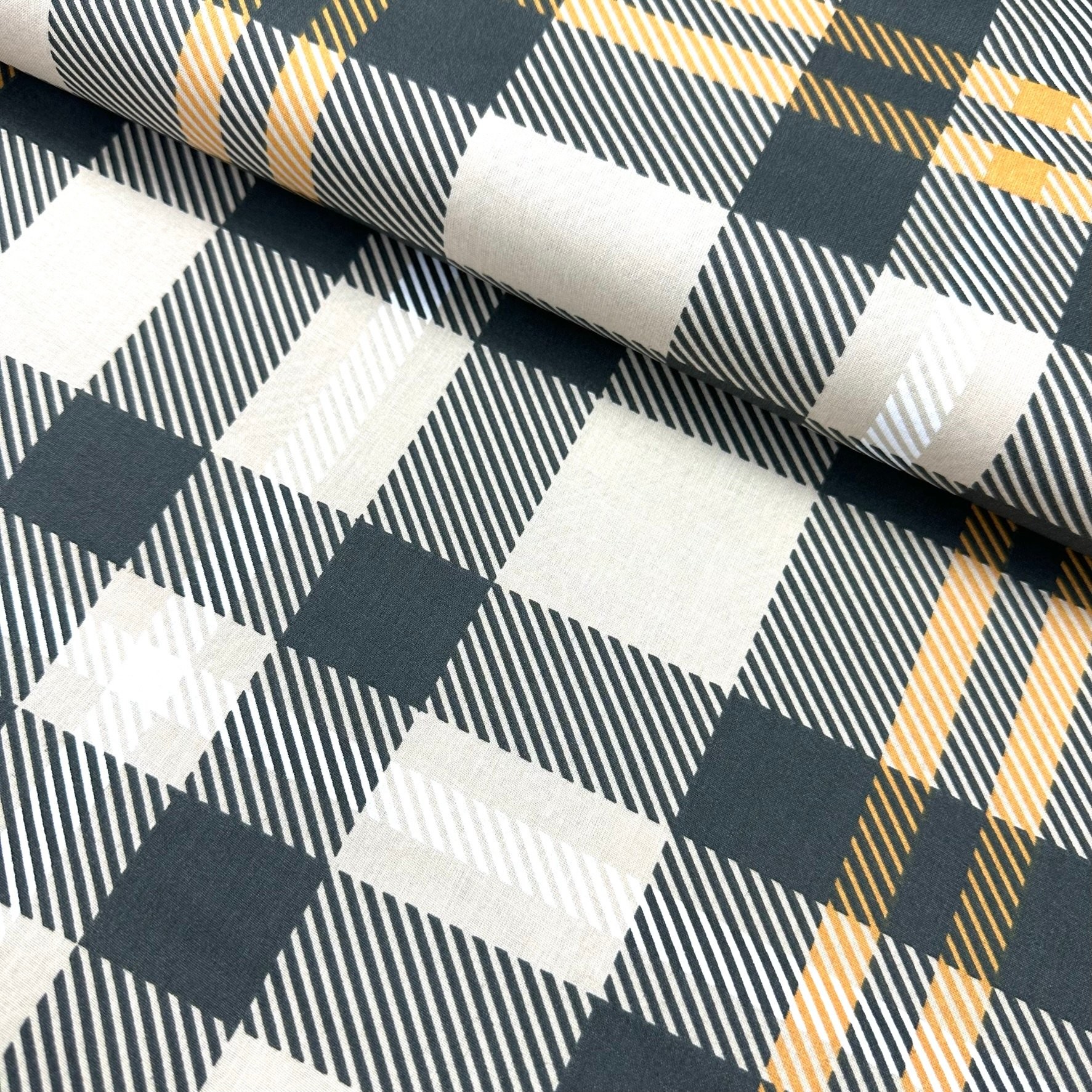 Colorful Striped Plaid Poplin Fabric