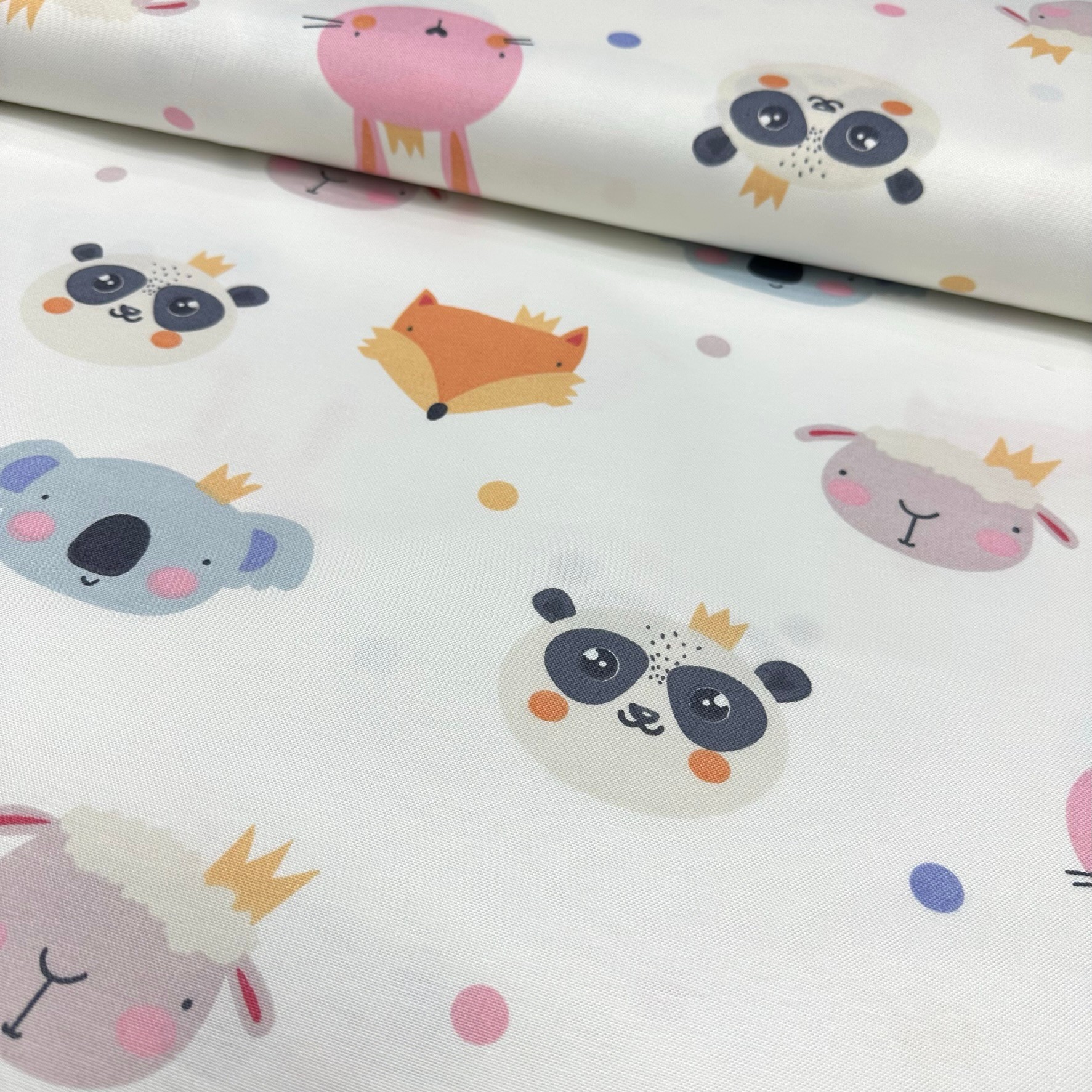 King Animals Panama Linen Fabric