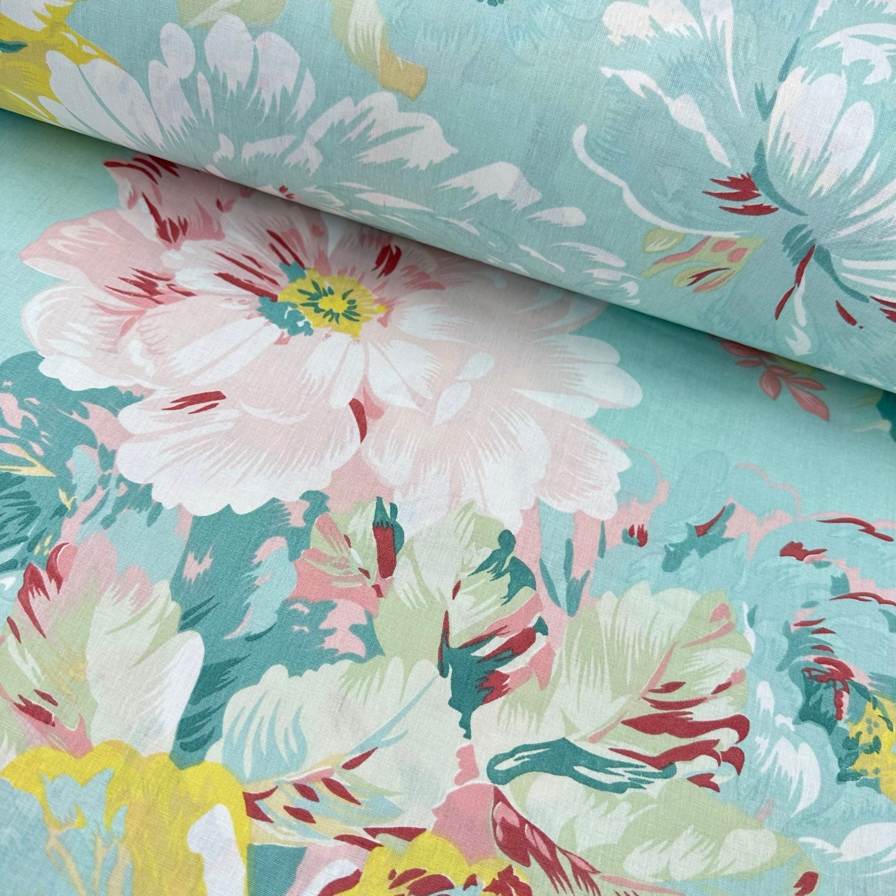 Azalea Flower Poplin Fabric