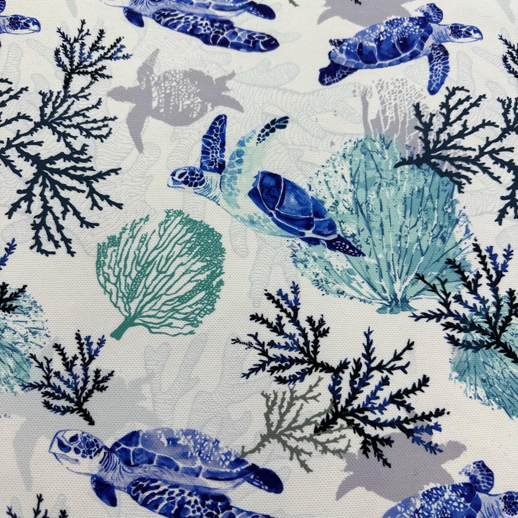 Blue Caretta Digital Printing Fabric