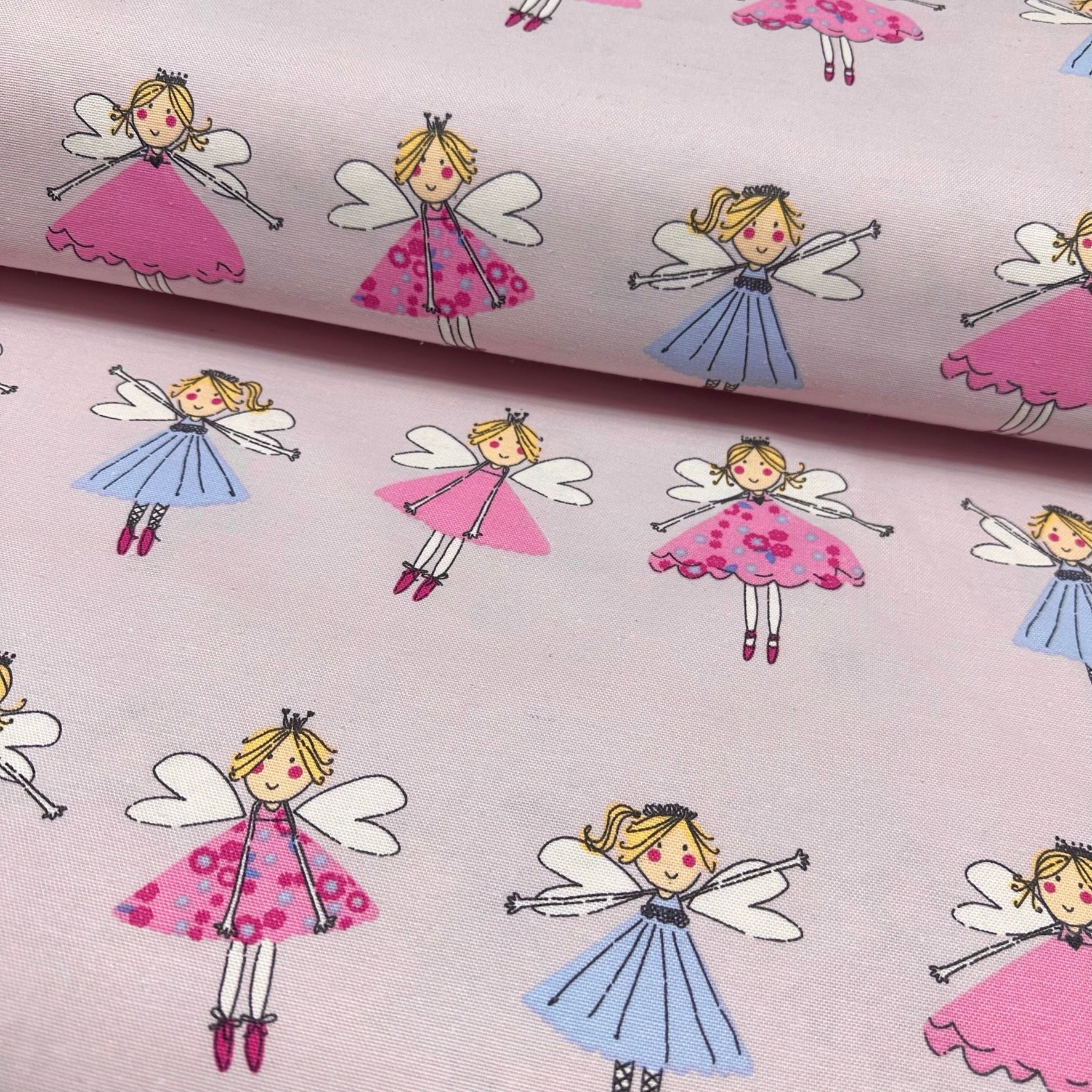 Fairy Girl Panama Linen Fabric