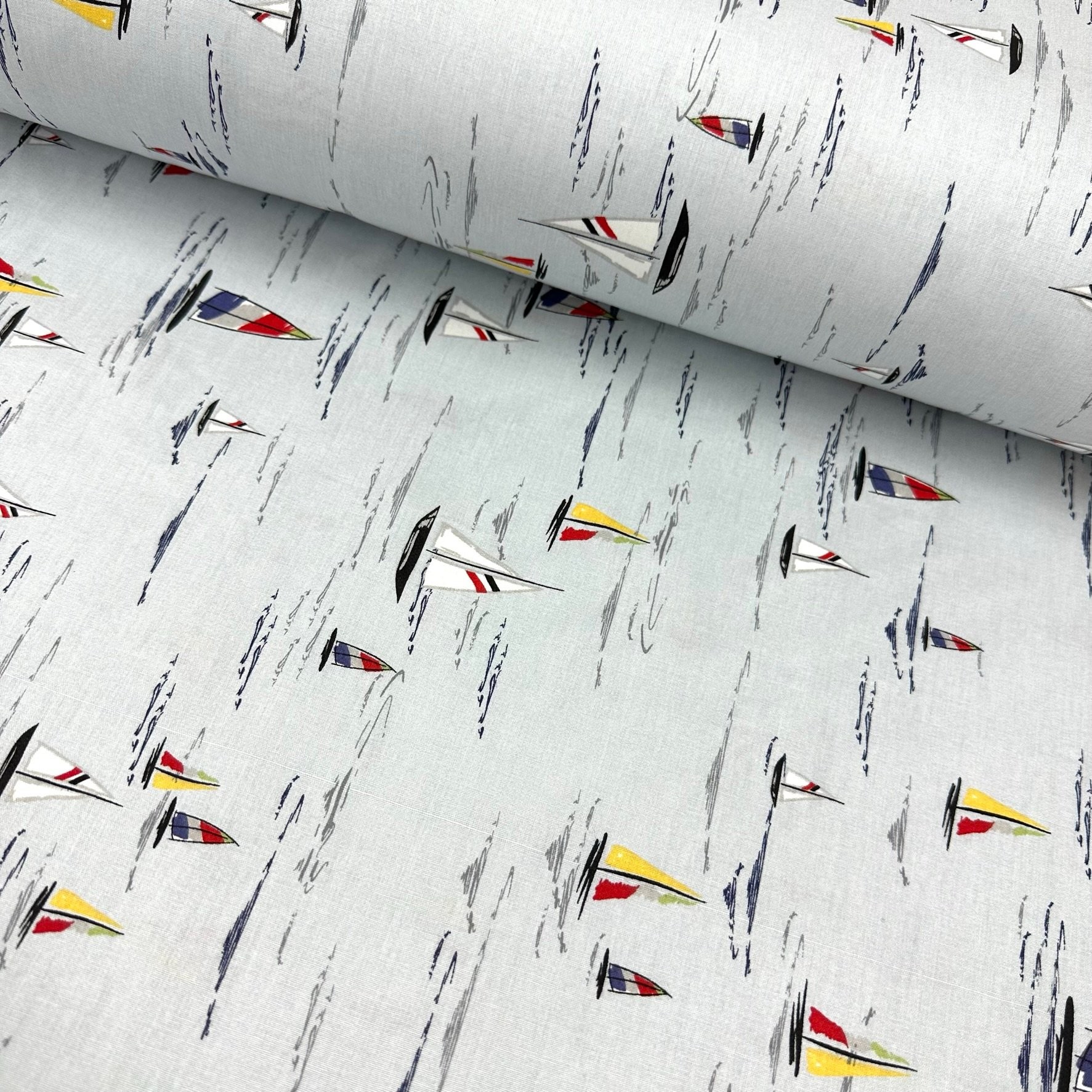 Sailing On The Horizon Poplin Fabric