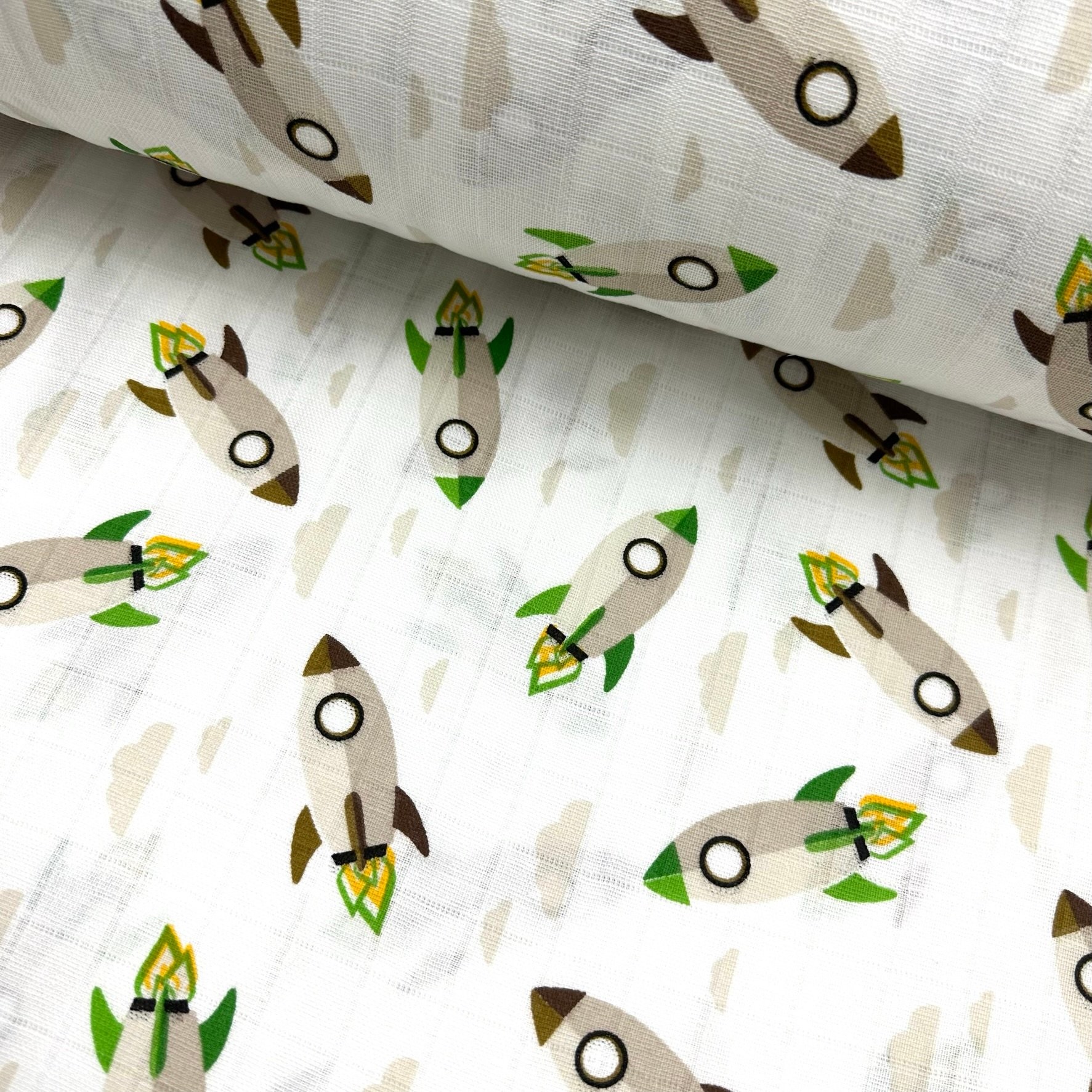 Space Shuttles Muslin Cloth Fabric