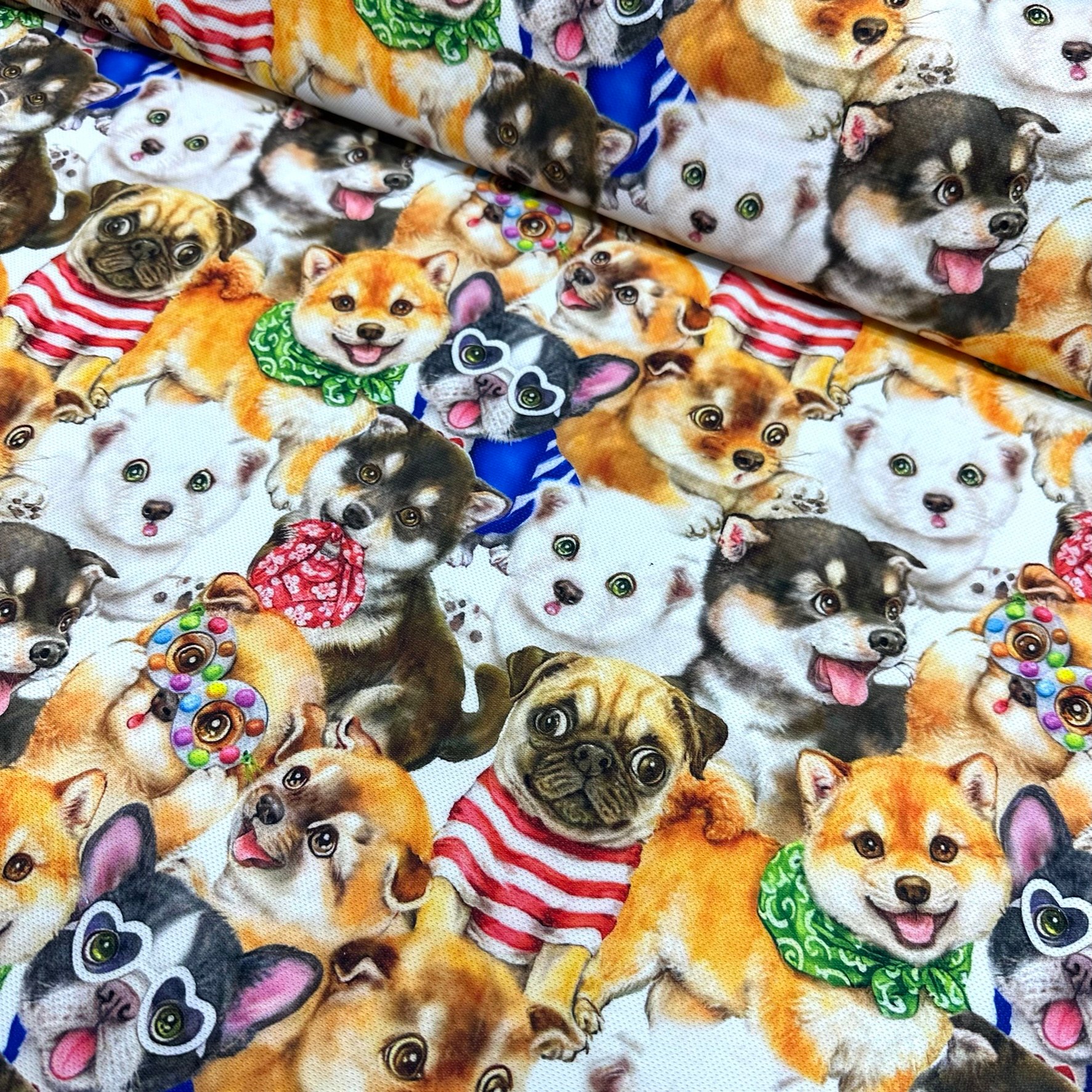 Party Dogs Digital Printing Fabric
