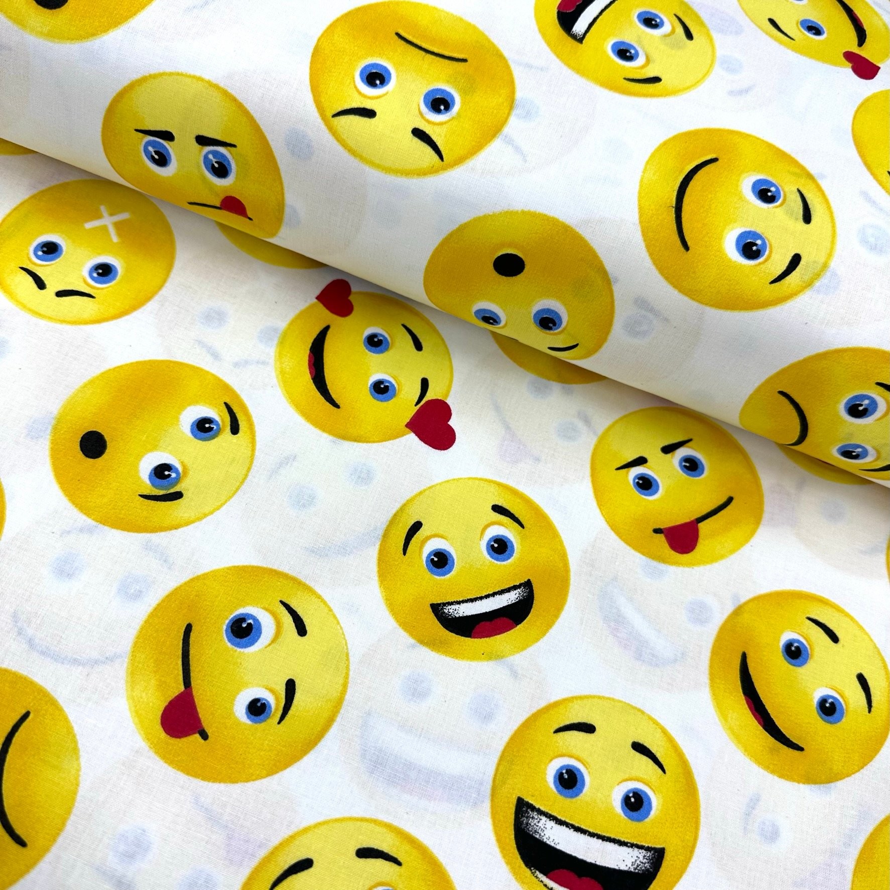 Emojis Poplin Fabric