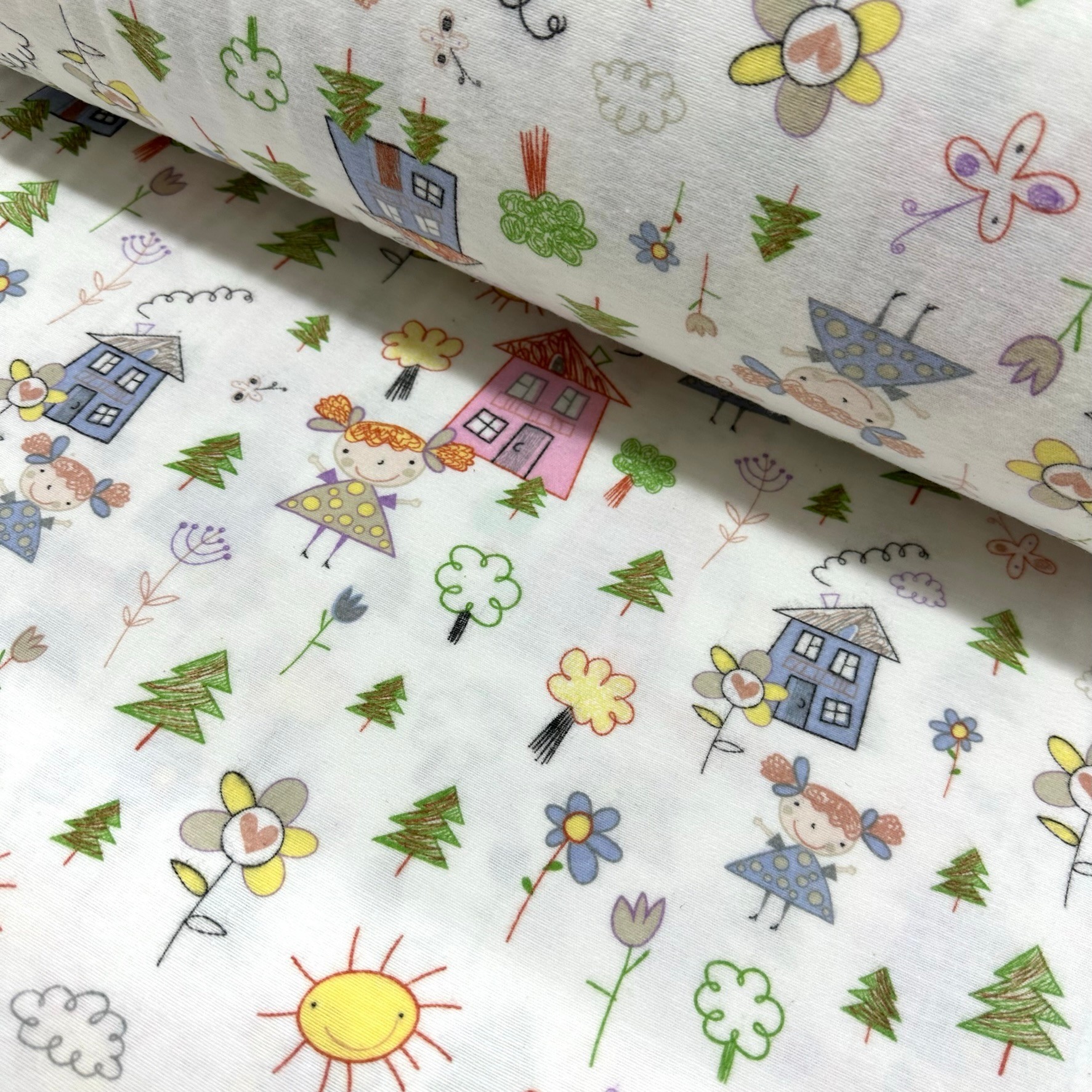 Children Land Flannel Fabric