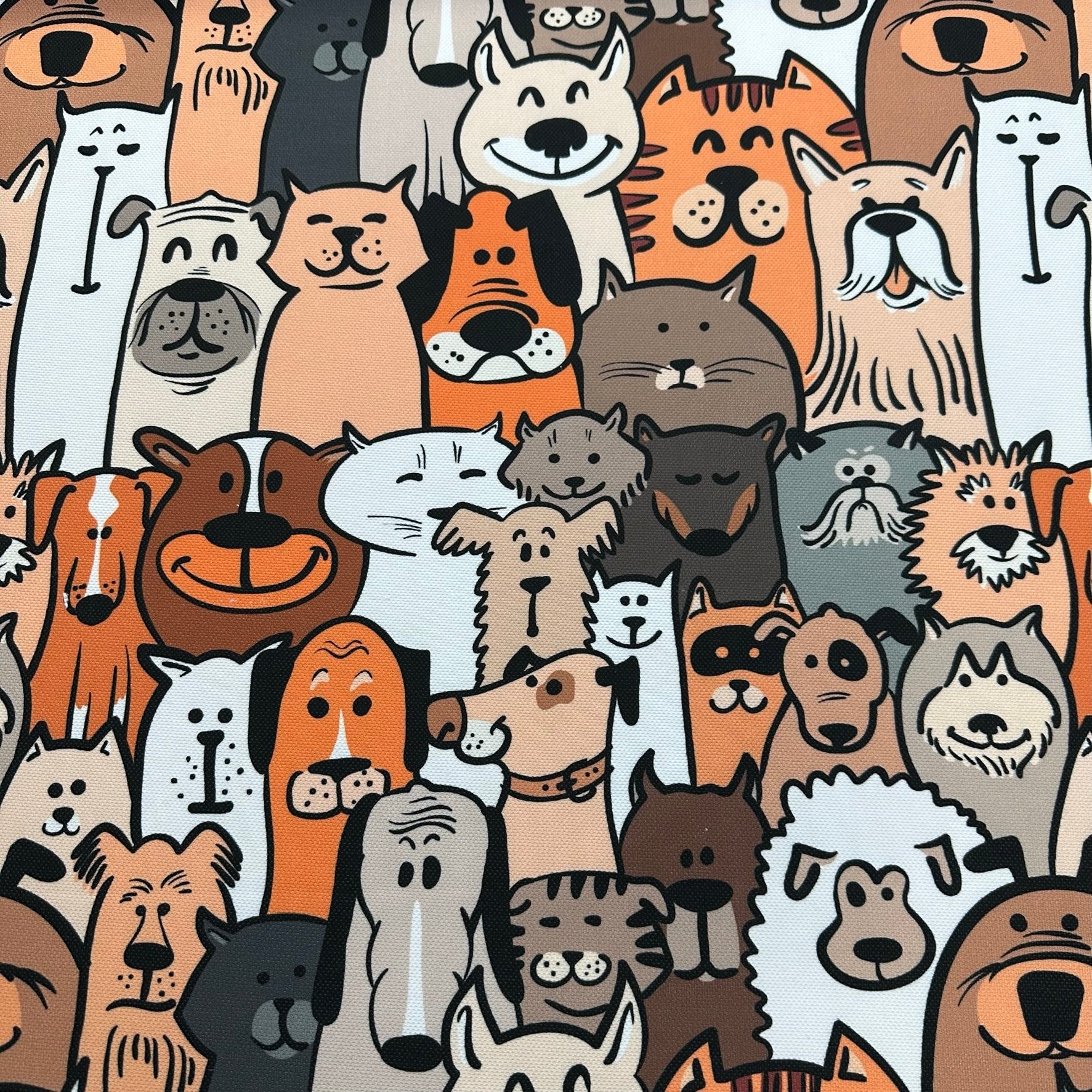 Cat Dogs Digital Printing Fabric