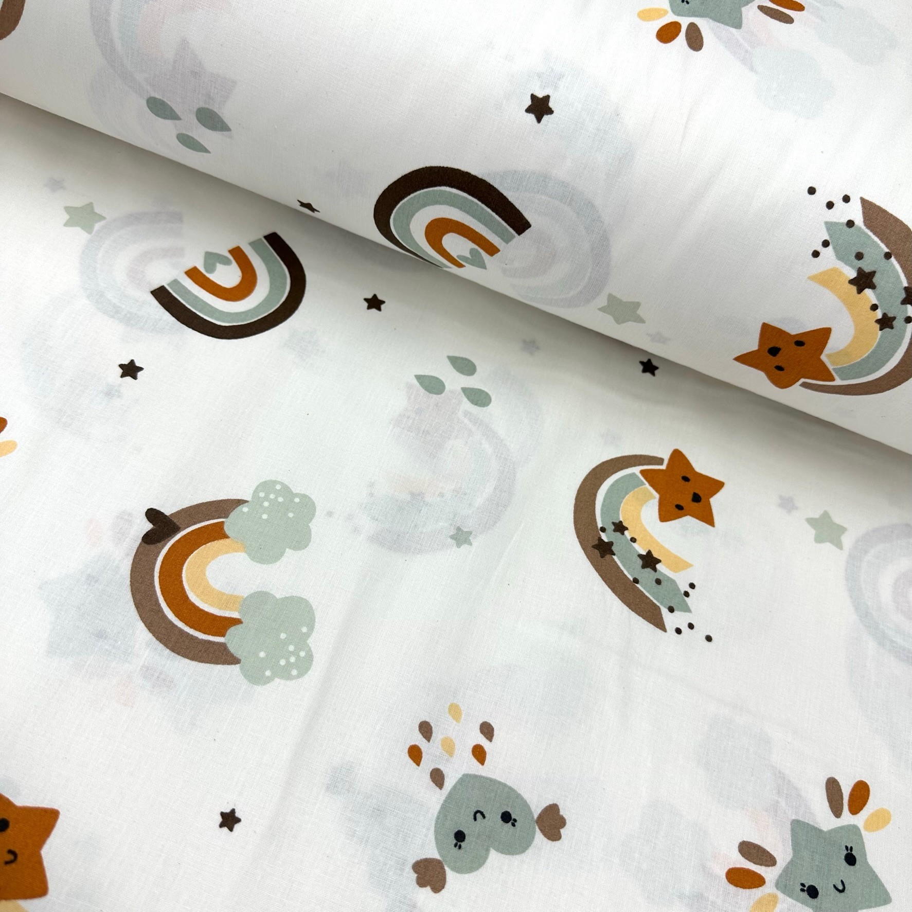 Happy Swinging Star Poplin Fabric