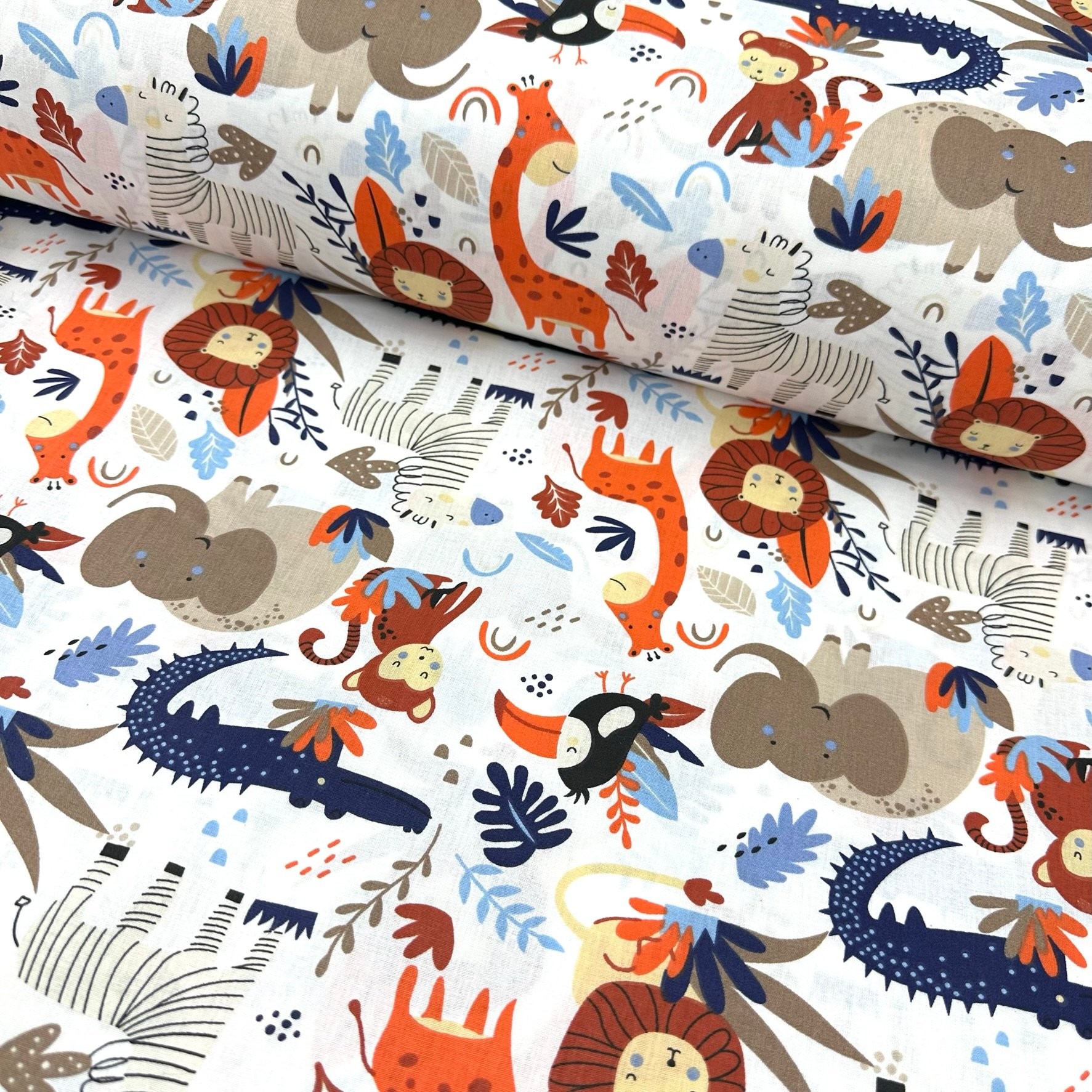 Animal World Poplin Fabric