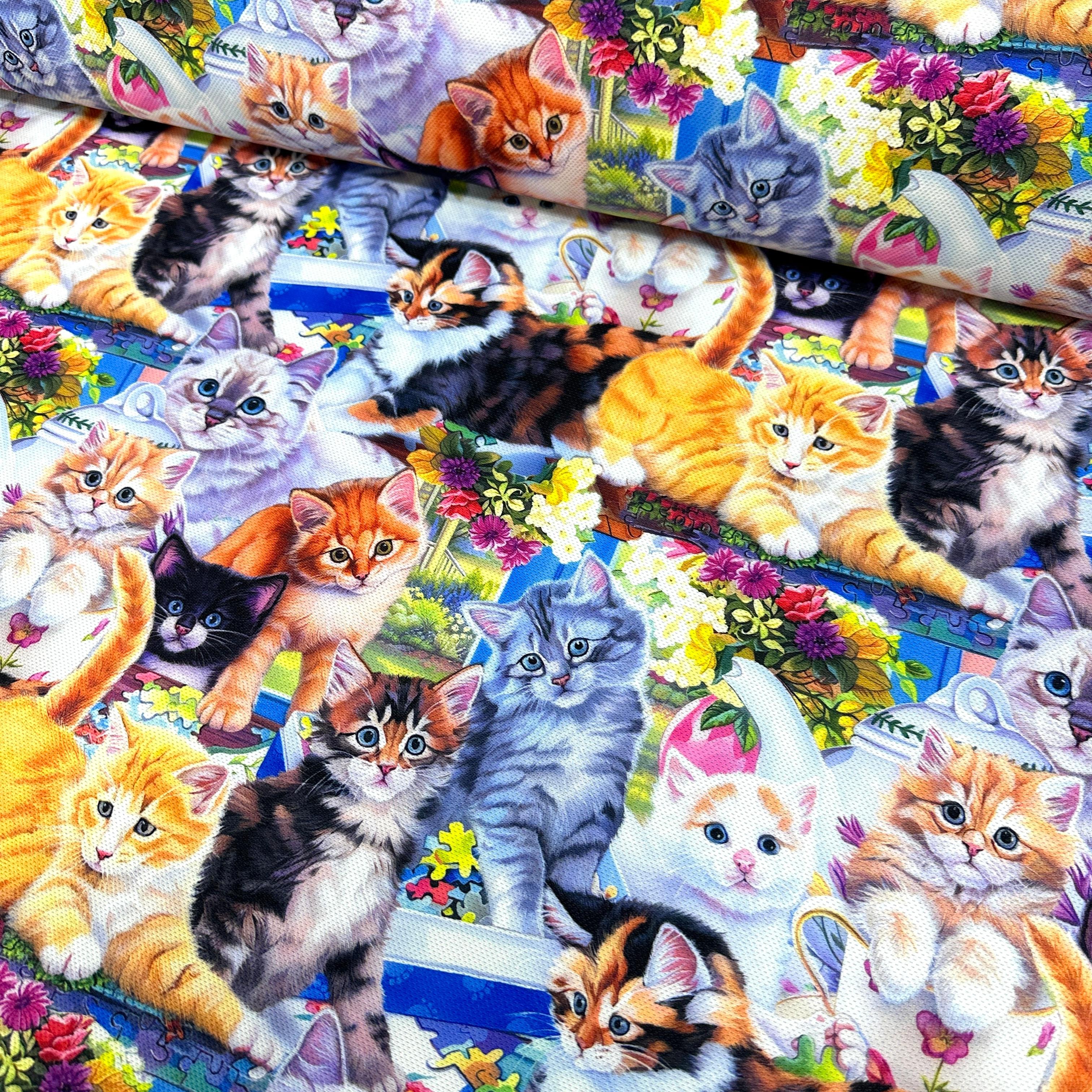 Cat Garden Digital Printing Fabric