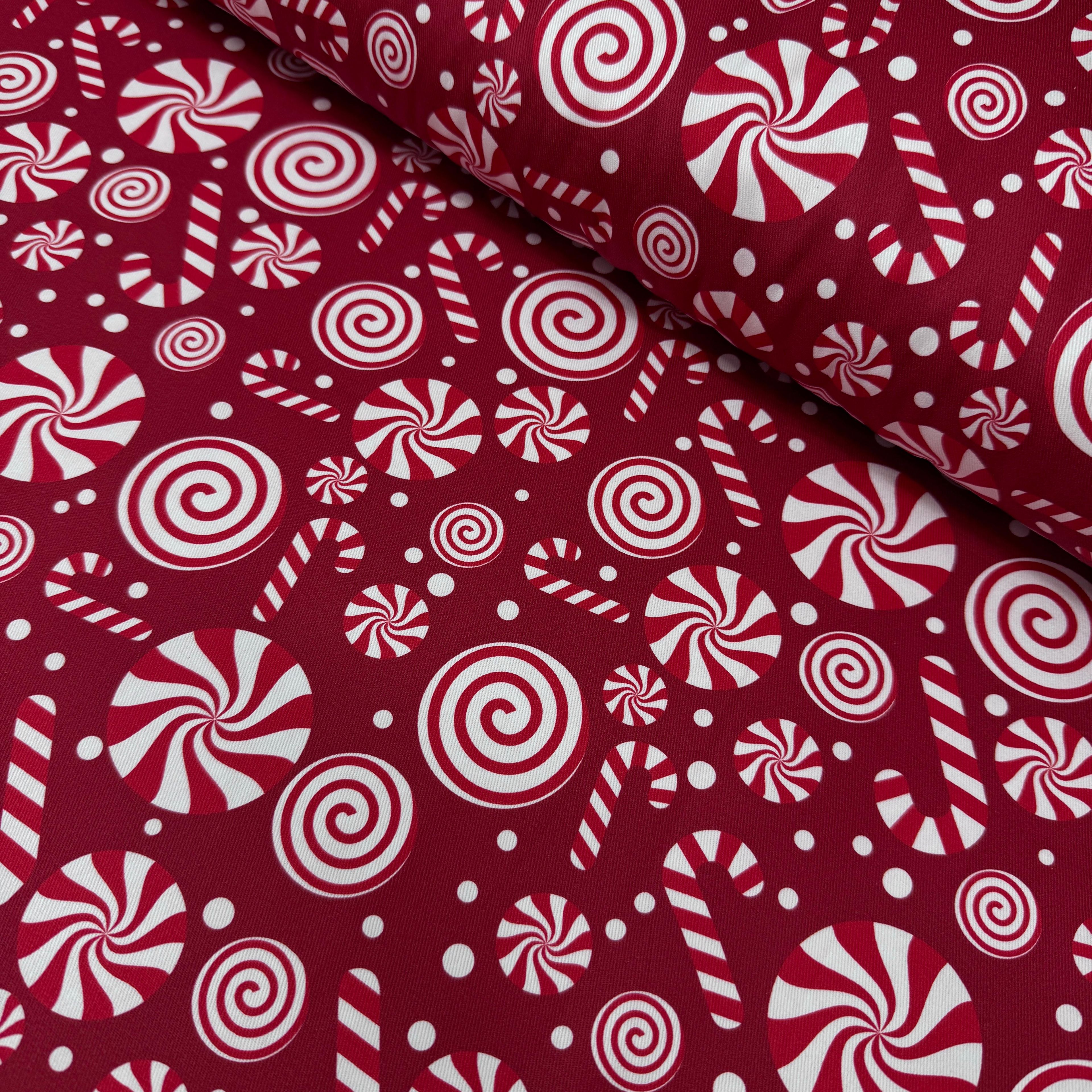 Christmas Candies Twill Linen Fabric