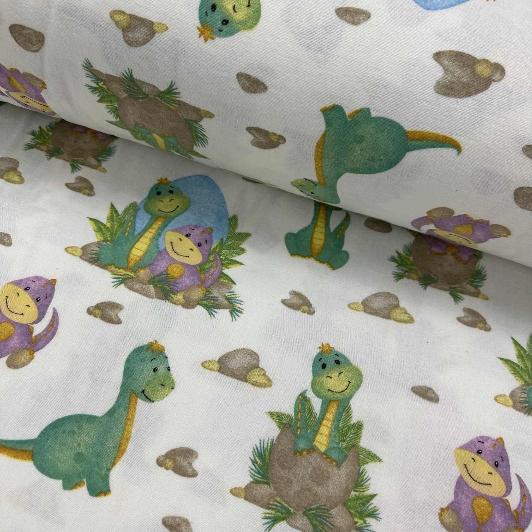 Baby Dinosaurs Flannel Fabric