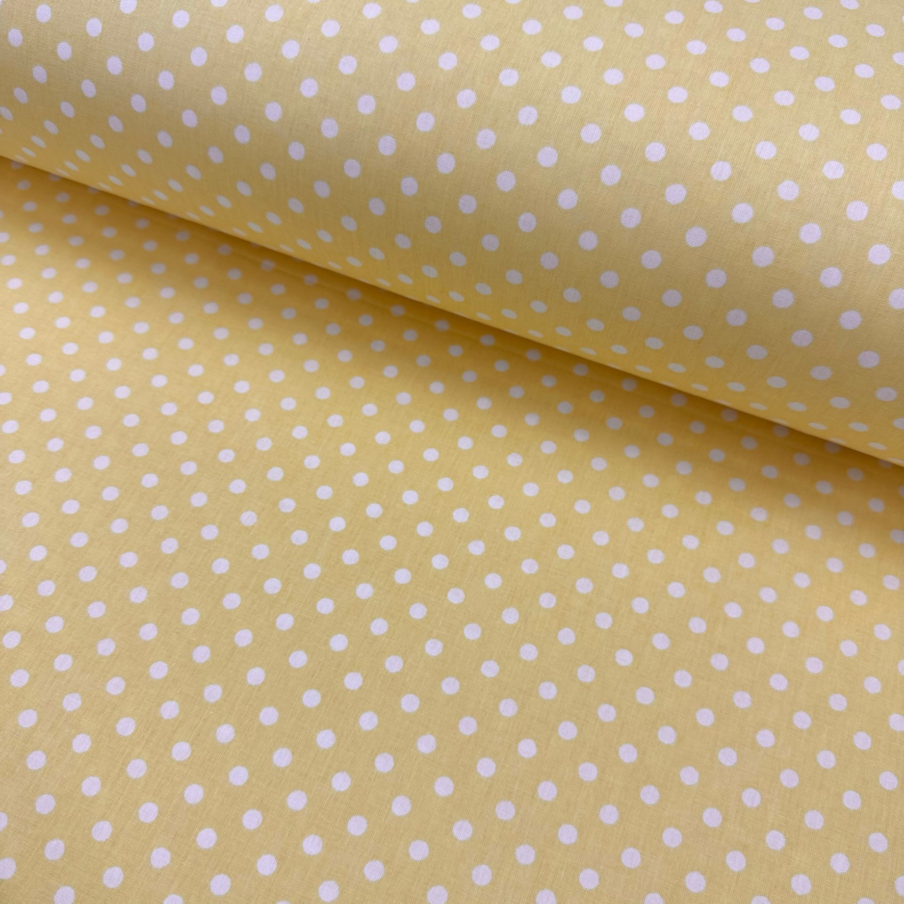 Large White Spots Poplin Fabric