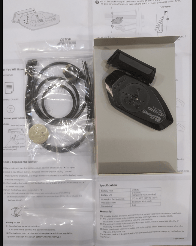 Top Action Speed and Cadence Combo Sensor / Bisiklet