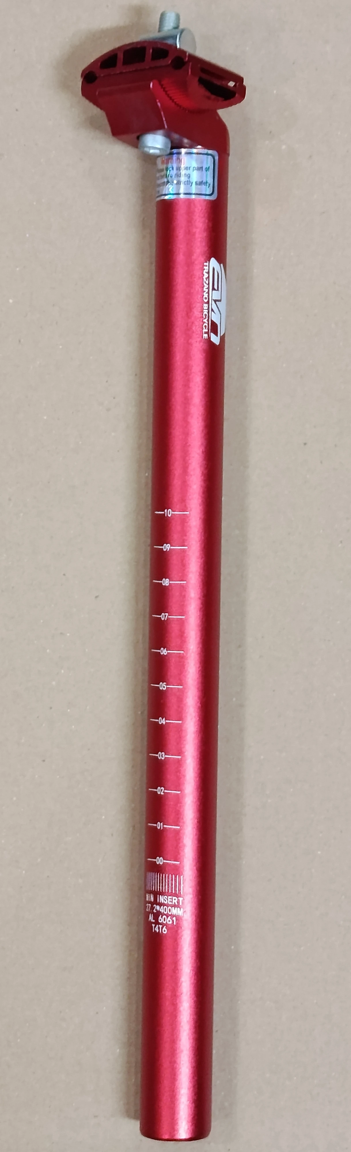 EVO KIRMIZI 27.2 40MM SELE BORUSU ALUMINYUM 