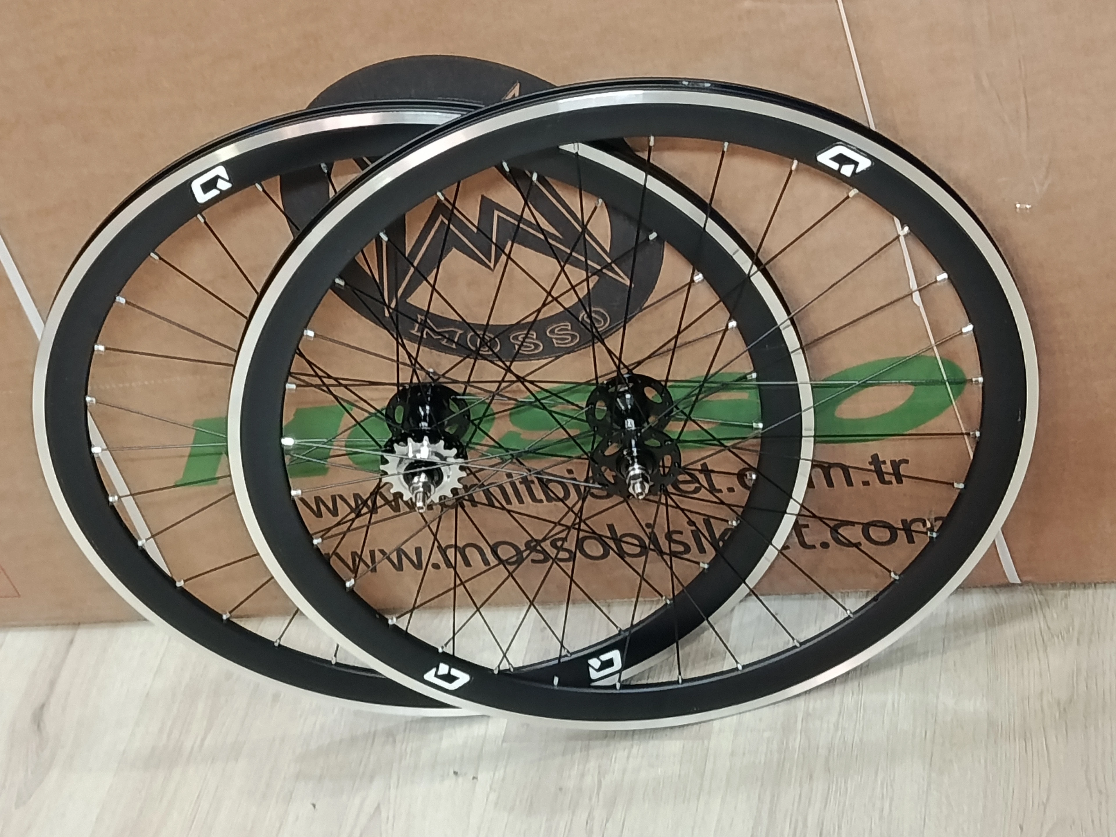28 FIXIE 40MM PROFİL SİYAH JANT ARC RULMANLI GÖBEKLİ ÖN-ARKA JANT SETİ