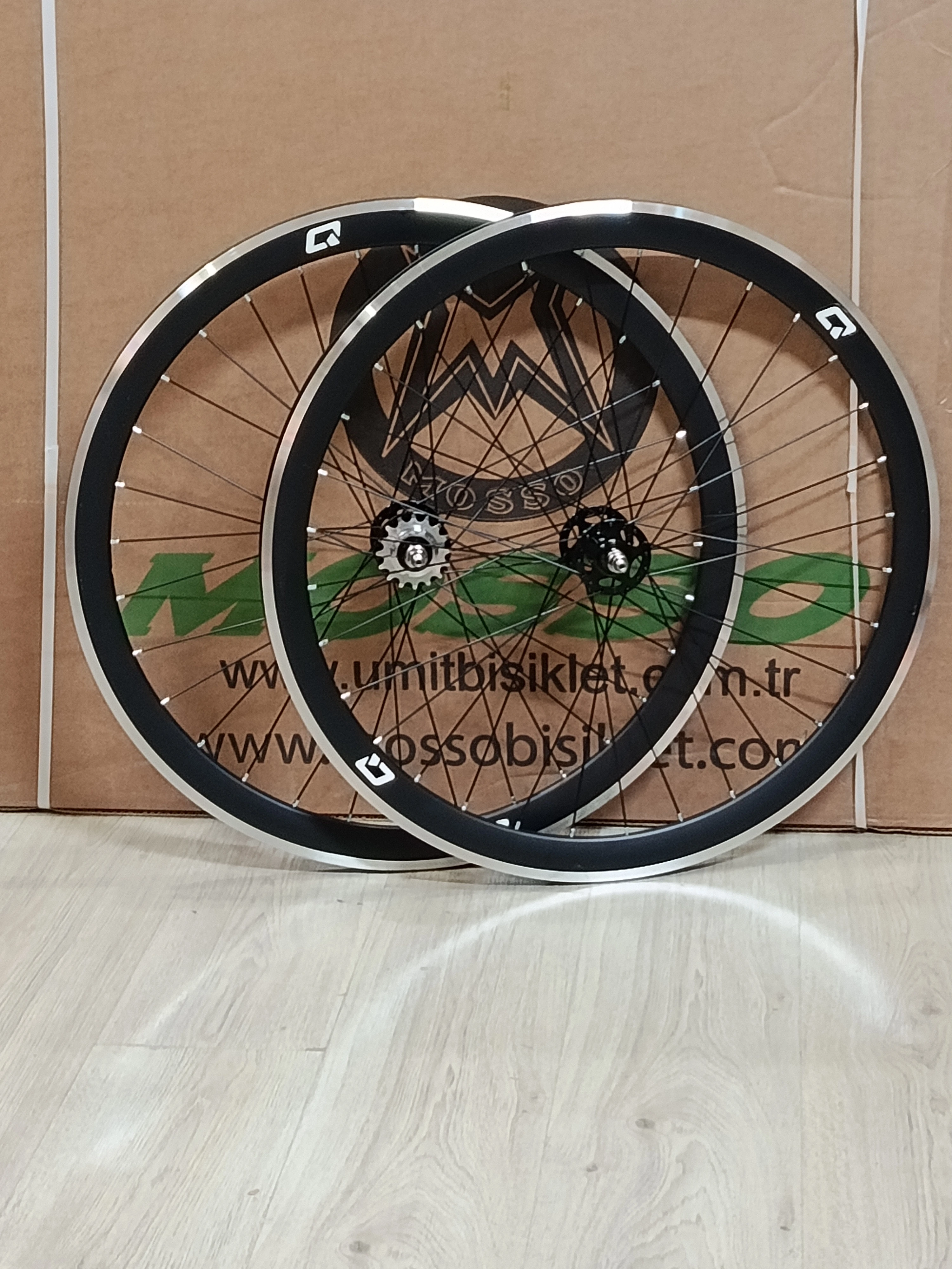 28 FIXIE 40MM PROFİL SİYAH JANT ARC RULMANLI GÖBEKLİ ÖN-ARKA JANT SETİ