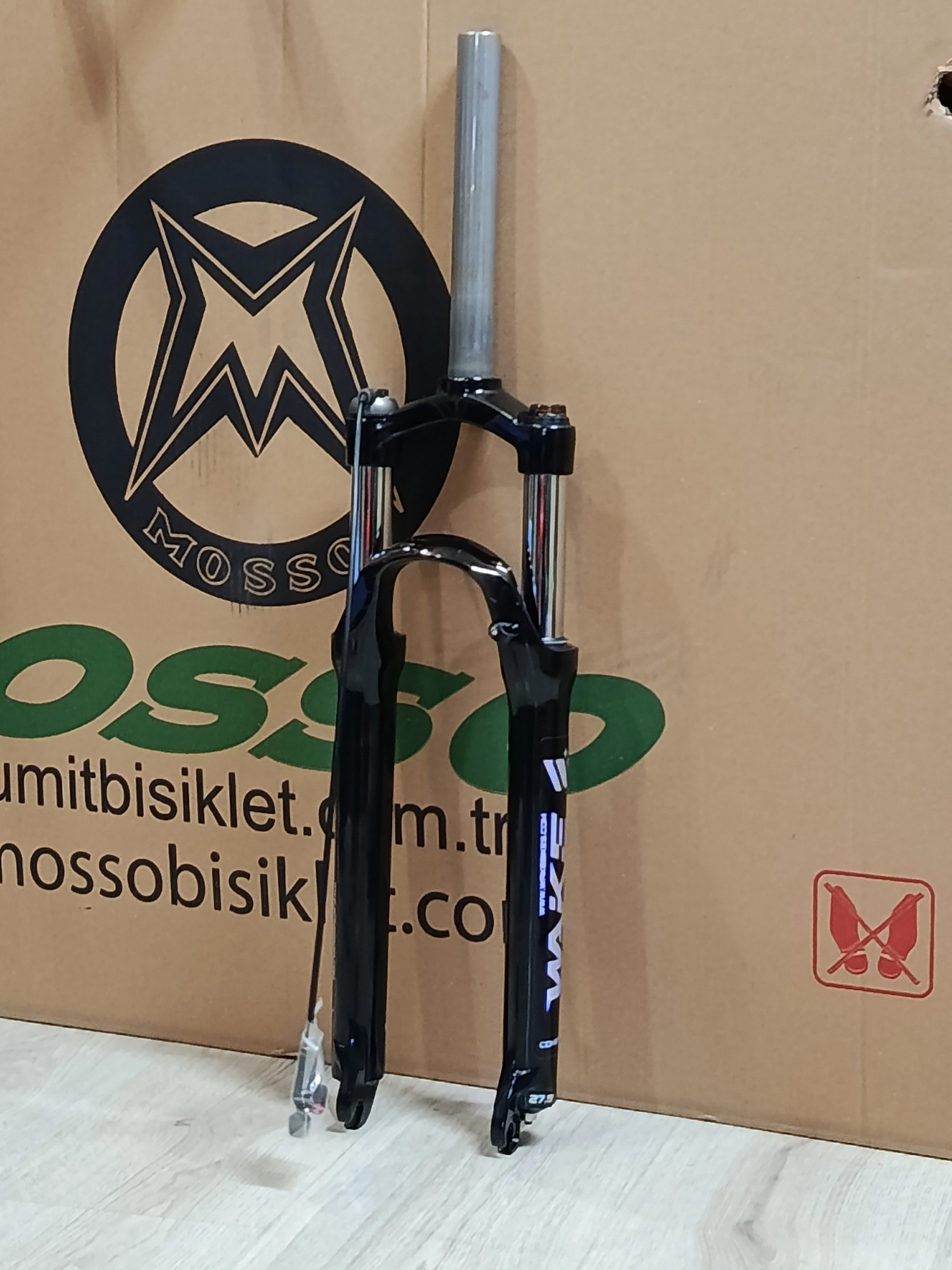 WAKE 27,5 DİSK UYUMLU 110MM  ALUMINYUM GİDONDAN KİLİTLİ ÖN AMORTİSÖR SİYAH