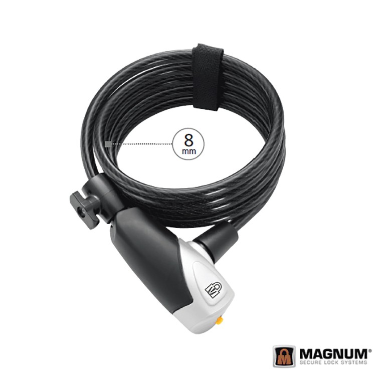 Magnum 3018 Anahtarlı Halat Kilit 180cm*8mm  %50 Güvenlik Seviyesi / Bisiklet