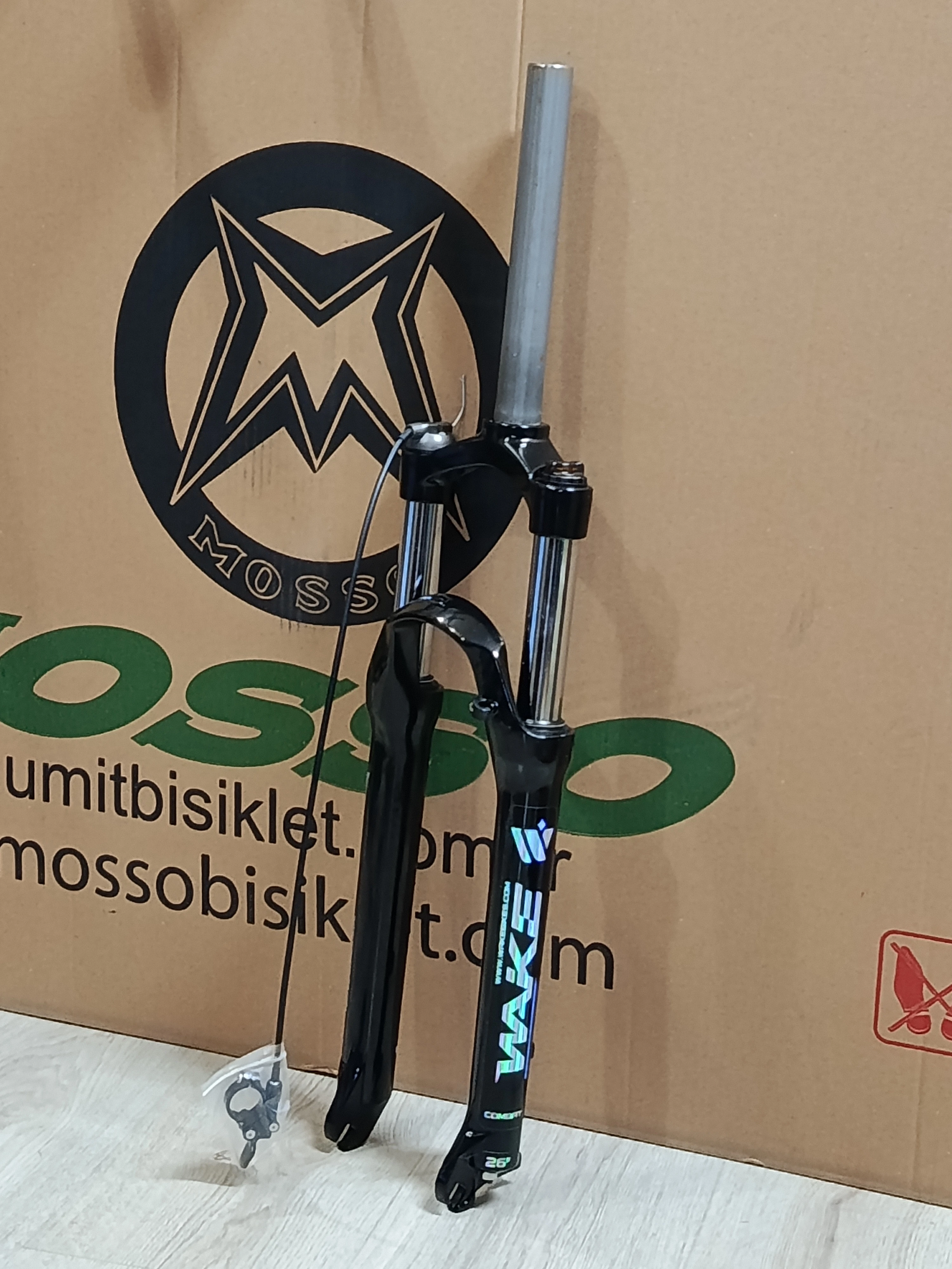 WAKE 26 DİSK UYUMLU 110MM  ALUMINYUM GİDONDAN KİLİTLİ ÖN AMORTİSÖR SİYAH